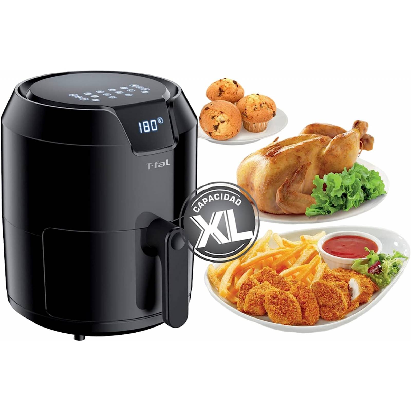 T-Fal Freidora De Aire, Airfrye Freír, Asa, Rostizar, A La Parrilla, Hornear