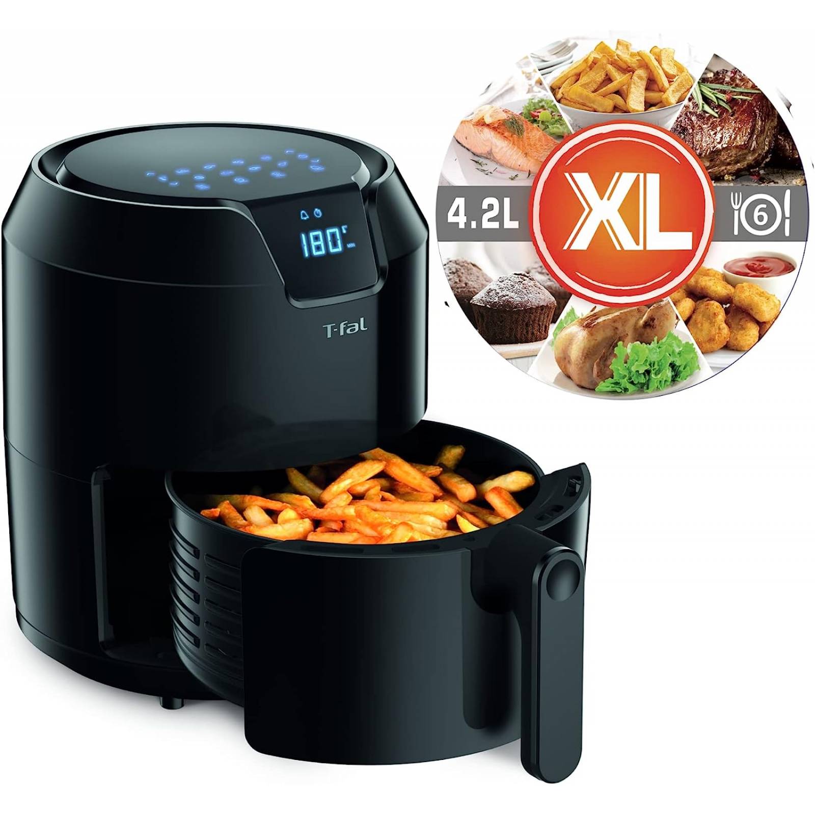 T-Fal Freidora De Aire, Airfrye Freír, Asa, Rostizar, A La Parrilla, Hornear