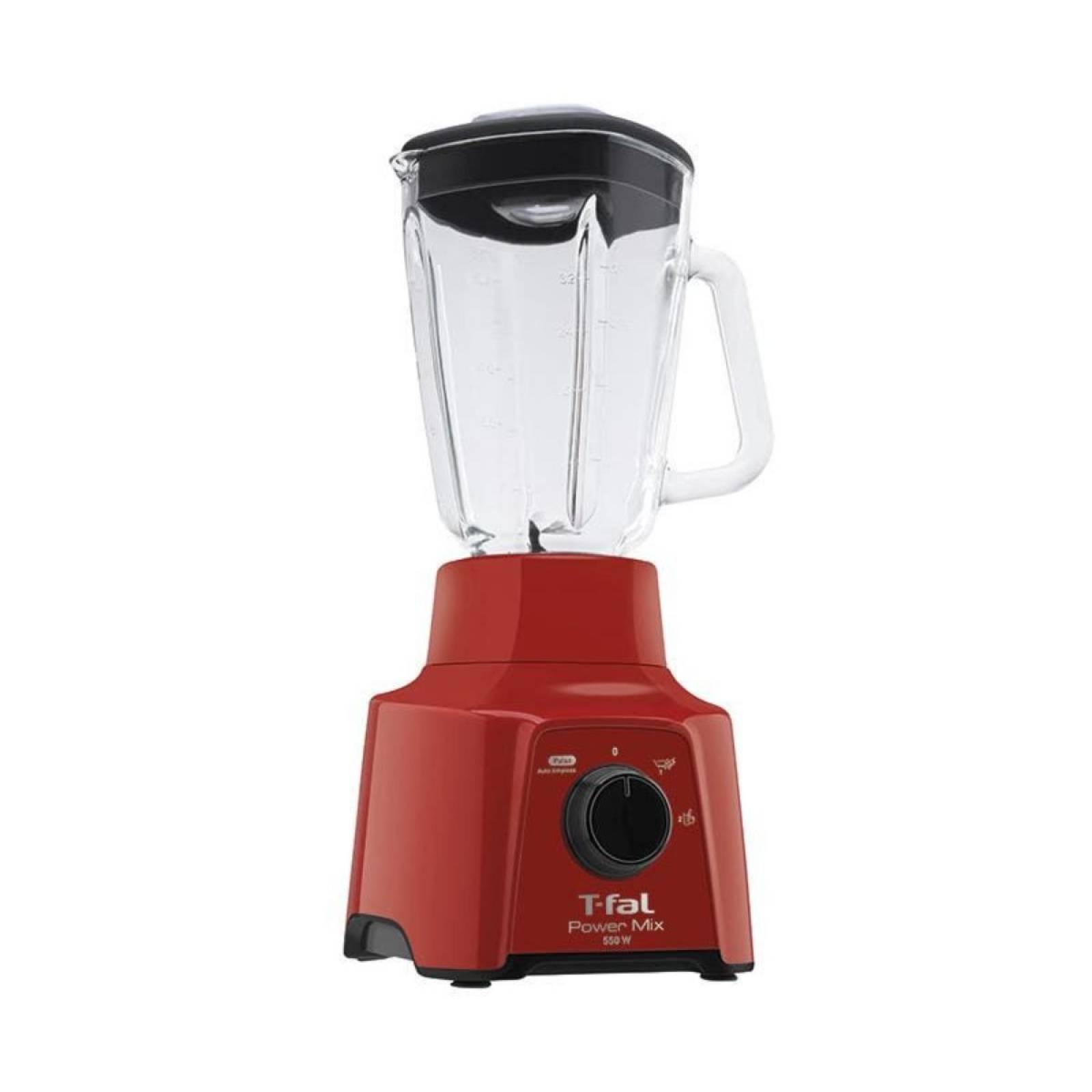 LICUADORA T-FAL VASO DE VIDRIO 1.25 LITROS POWER MIX ROJA LN2835MX