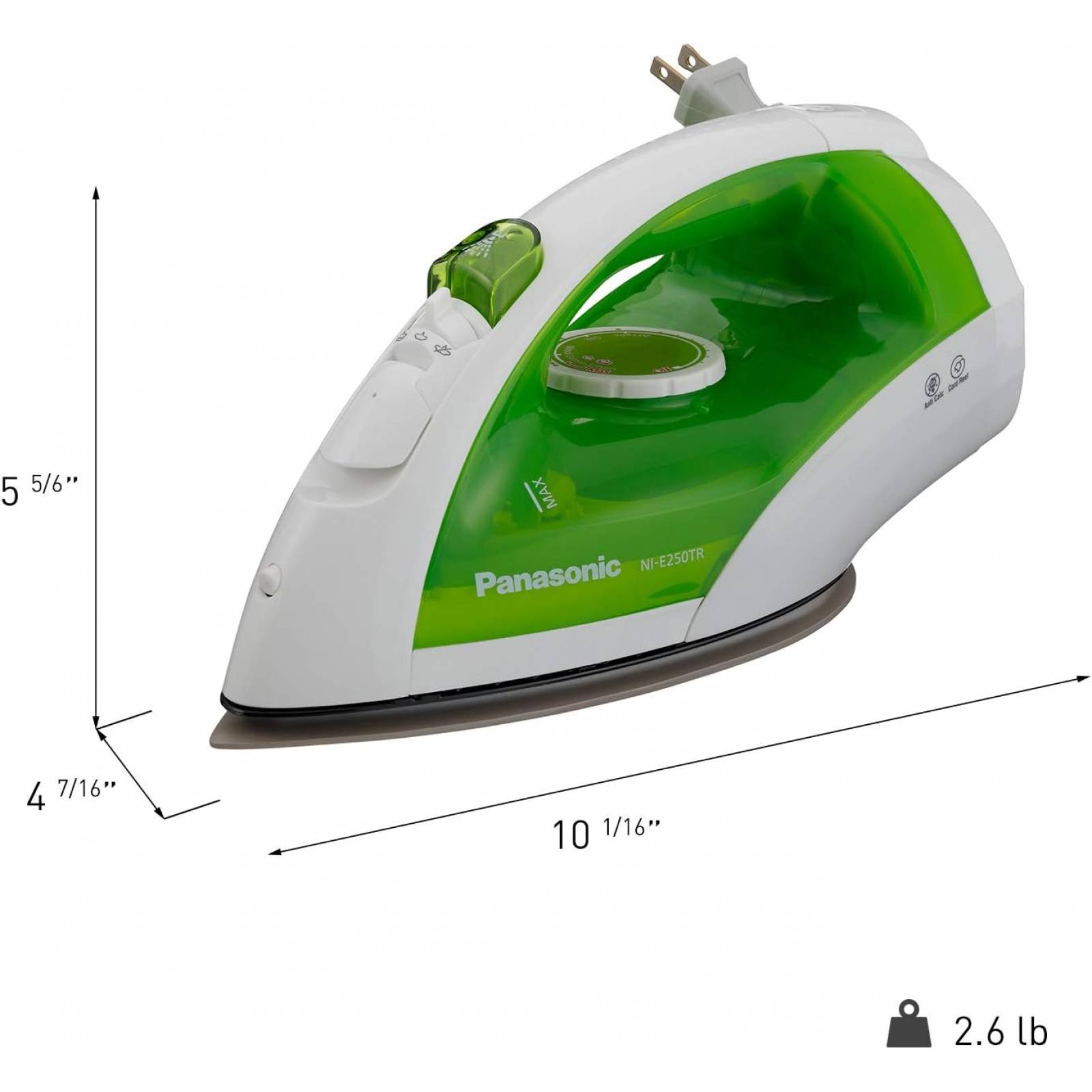 PLANCHA VERDE PANASONIC CABLE RETRACTIL