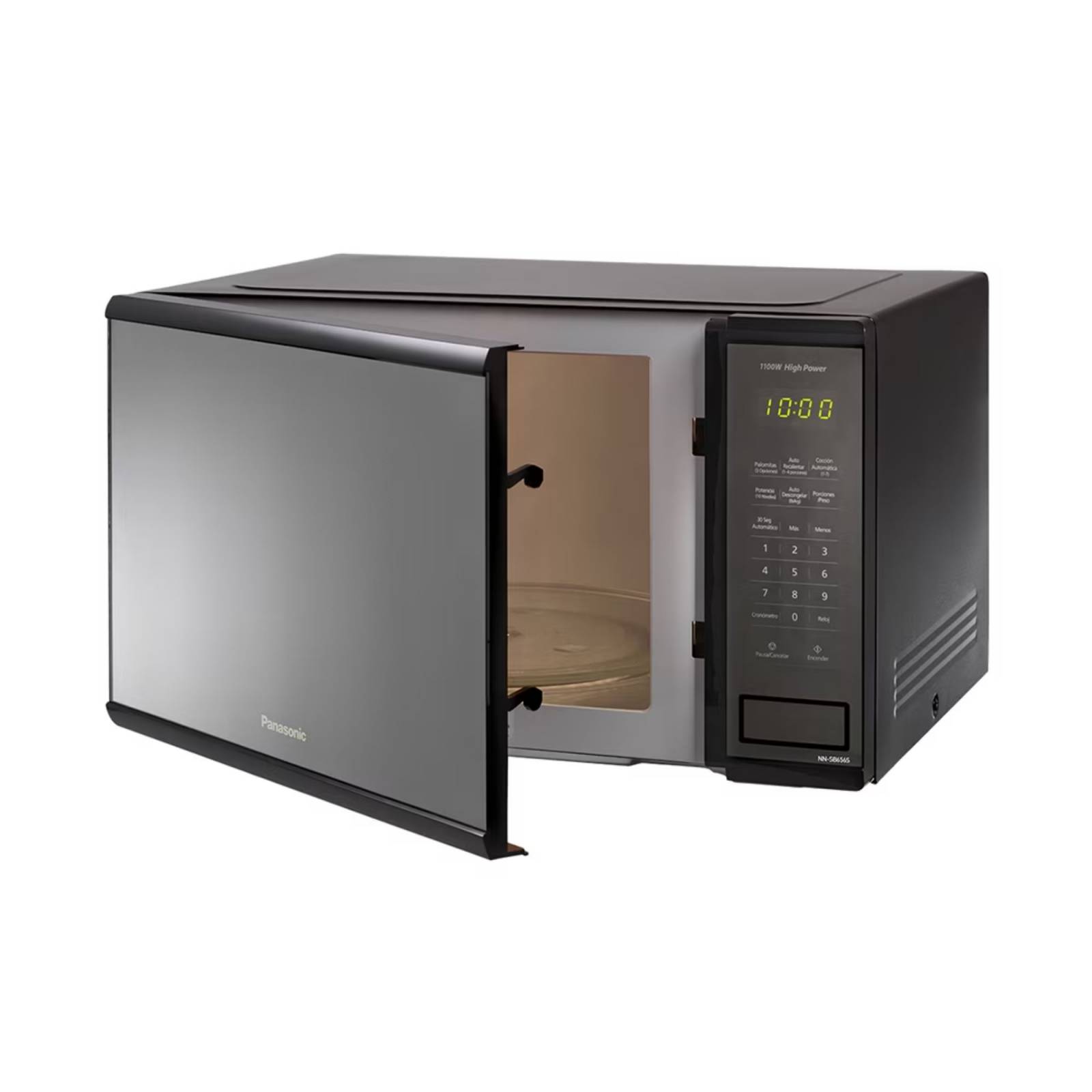 Horno de microondas PANASONIC 1.3 pies negro espejo 1100 WATSS