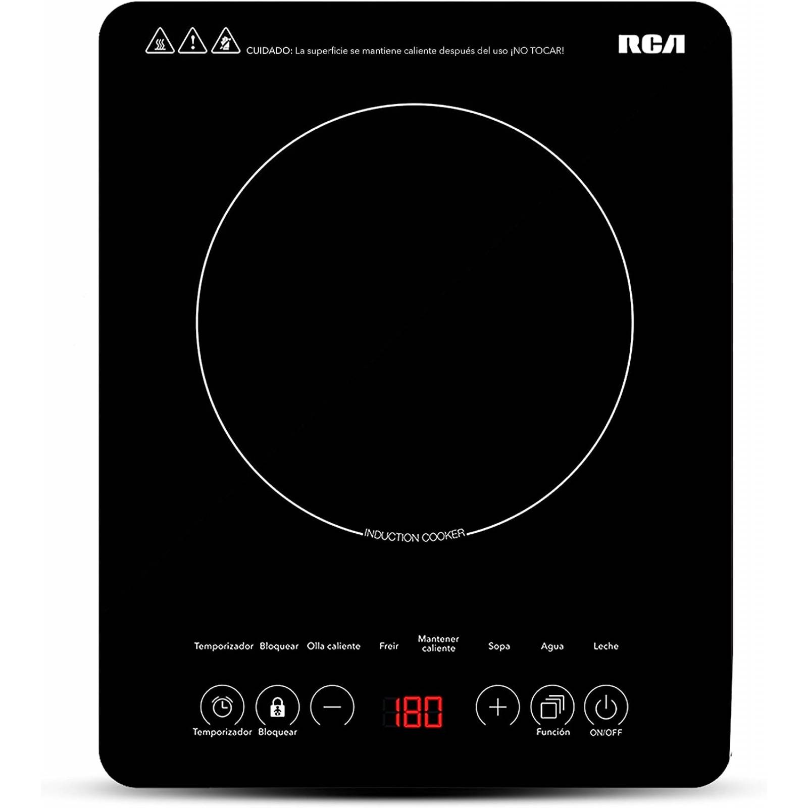 Parrilla De Inducción Rca Negra Rc-12a3 1200 Watts