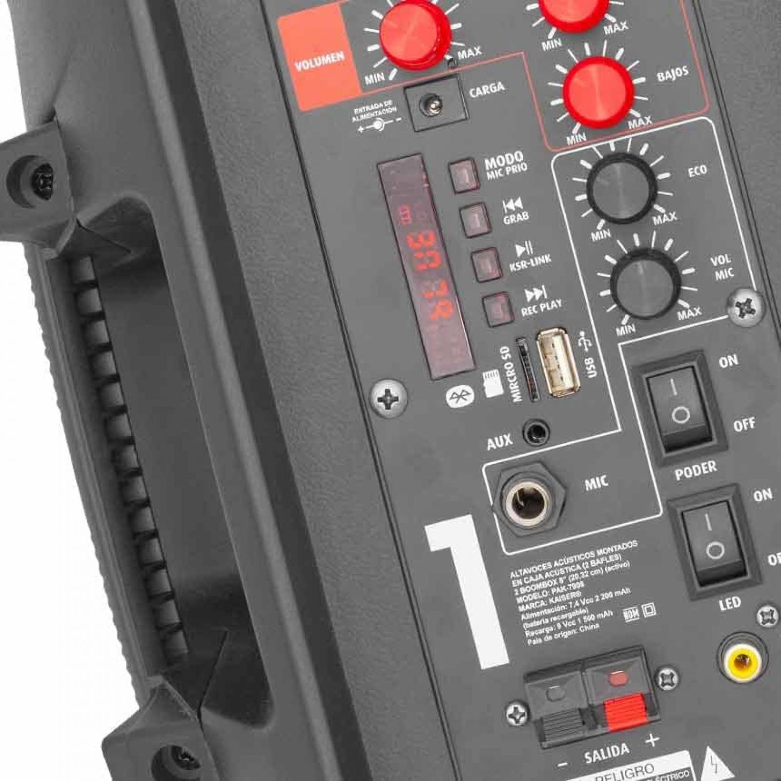 Equipo de Audio Doble 8 Pulgadas KSR PAK-7908