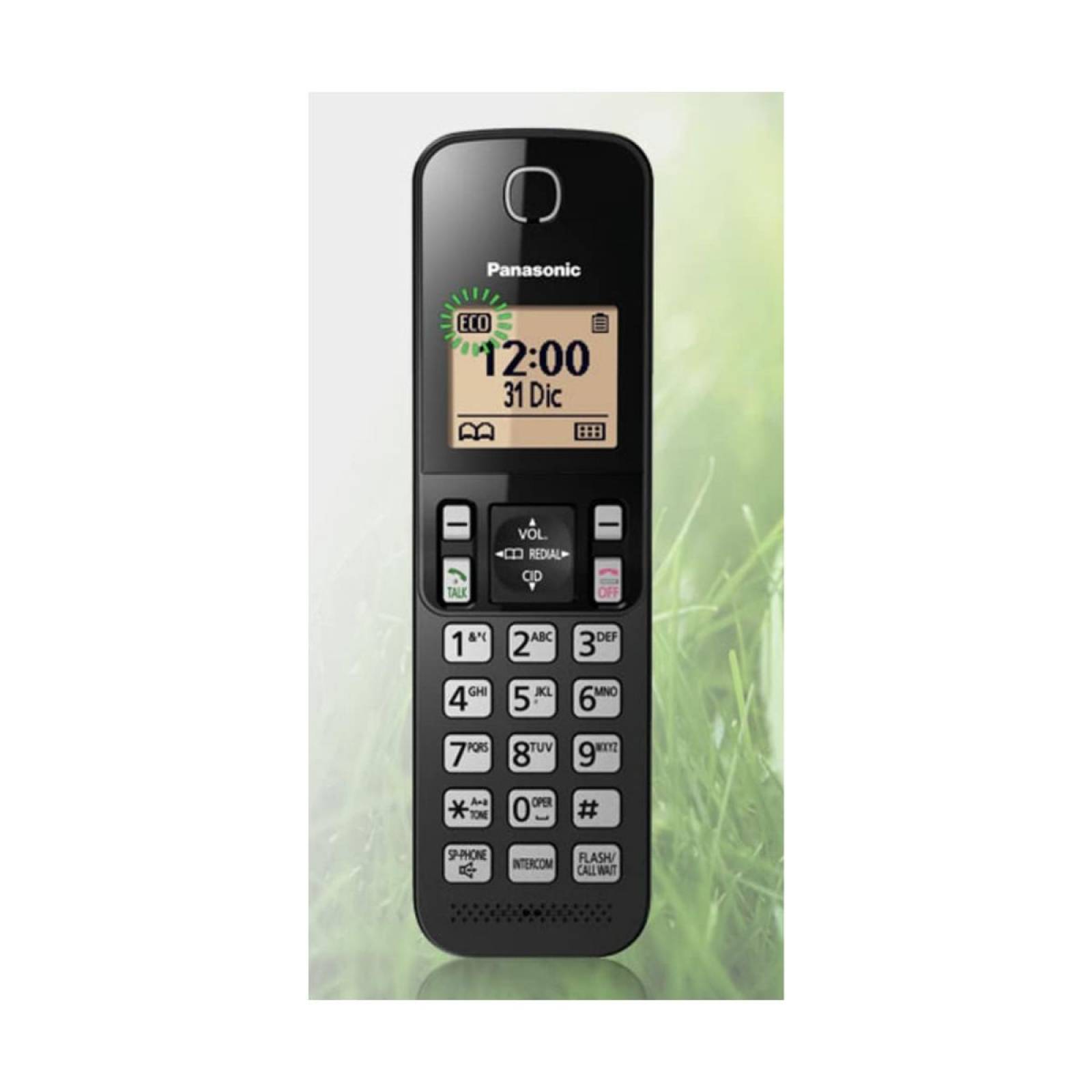 TELEFONO PANASONIC INALAMBRICO DUO NEGRO