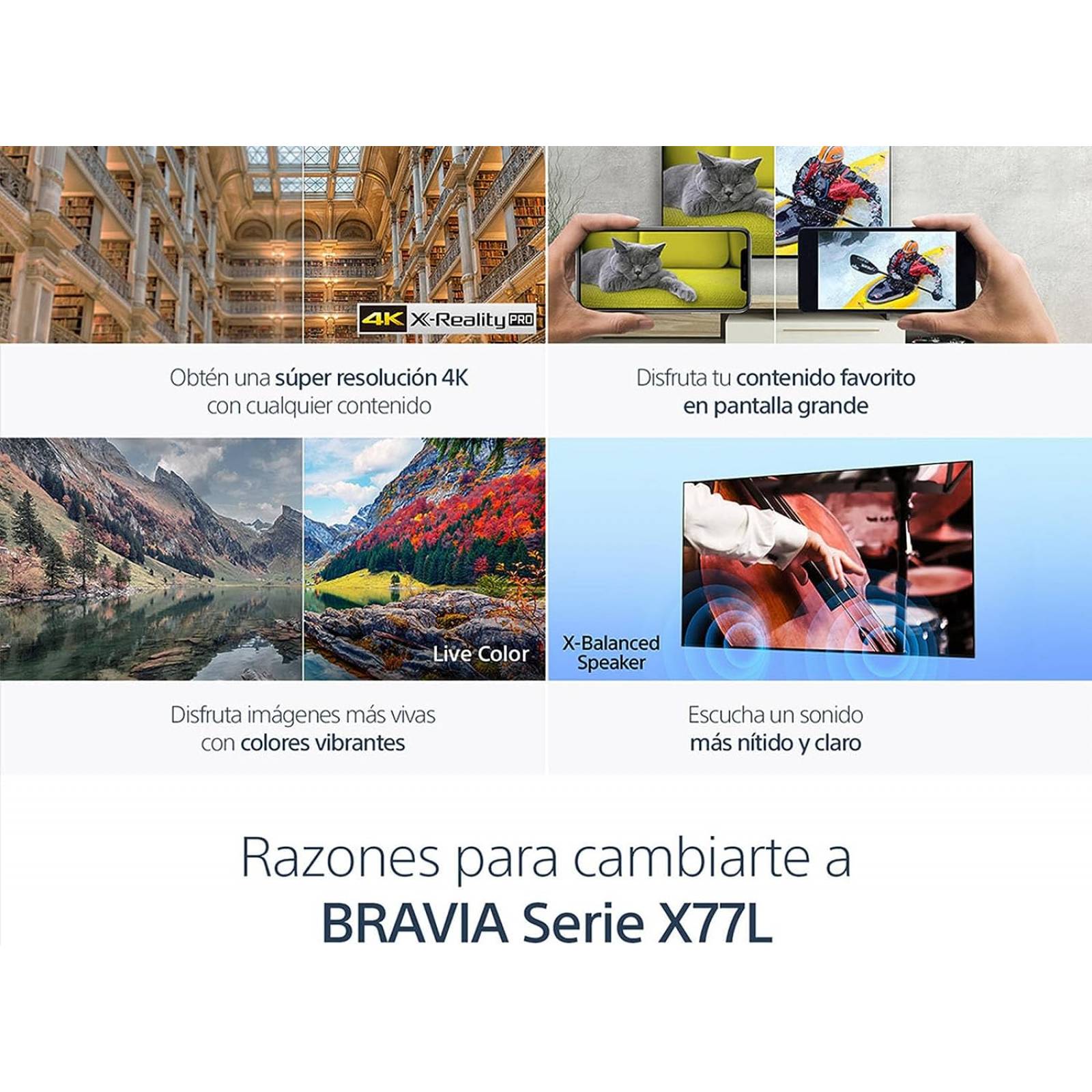 Pantalla 75" 4k Ultra Hd Smart Tv Marca Sony