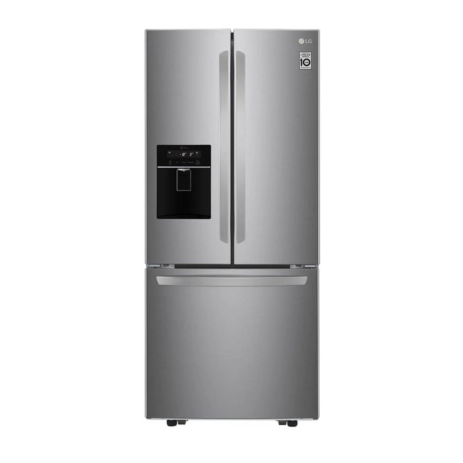 Refrigerador Lg French Door 22 Pies Cúbicos Plata con Despachador de Agua Inverter GM22SGPK