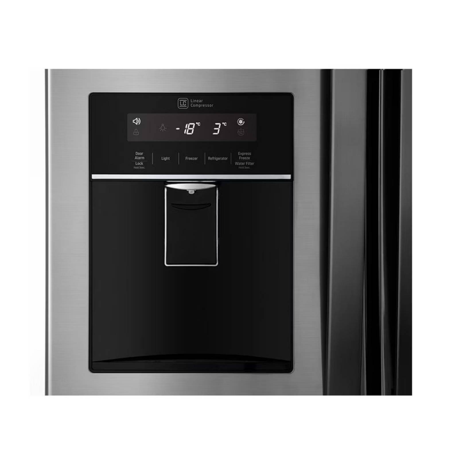 Refrigerador Lg French Door 22 Pies Cúbicos Plata con Despachador de Agua Inverter GM22SGPK