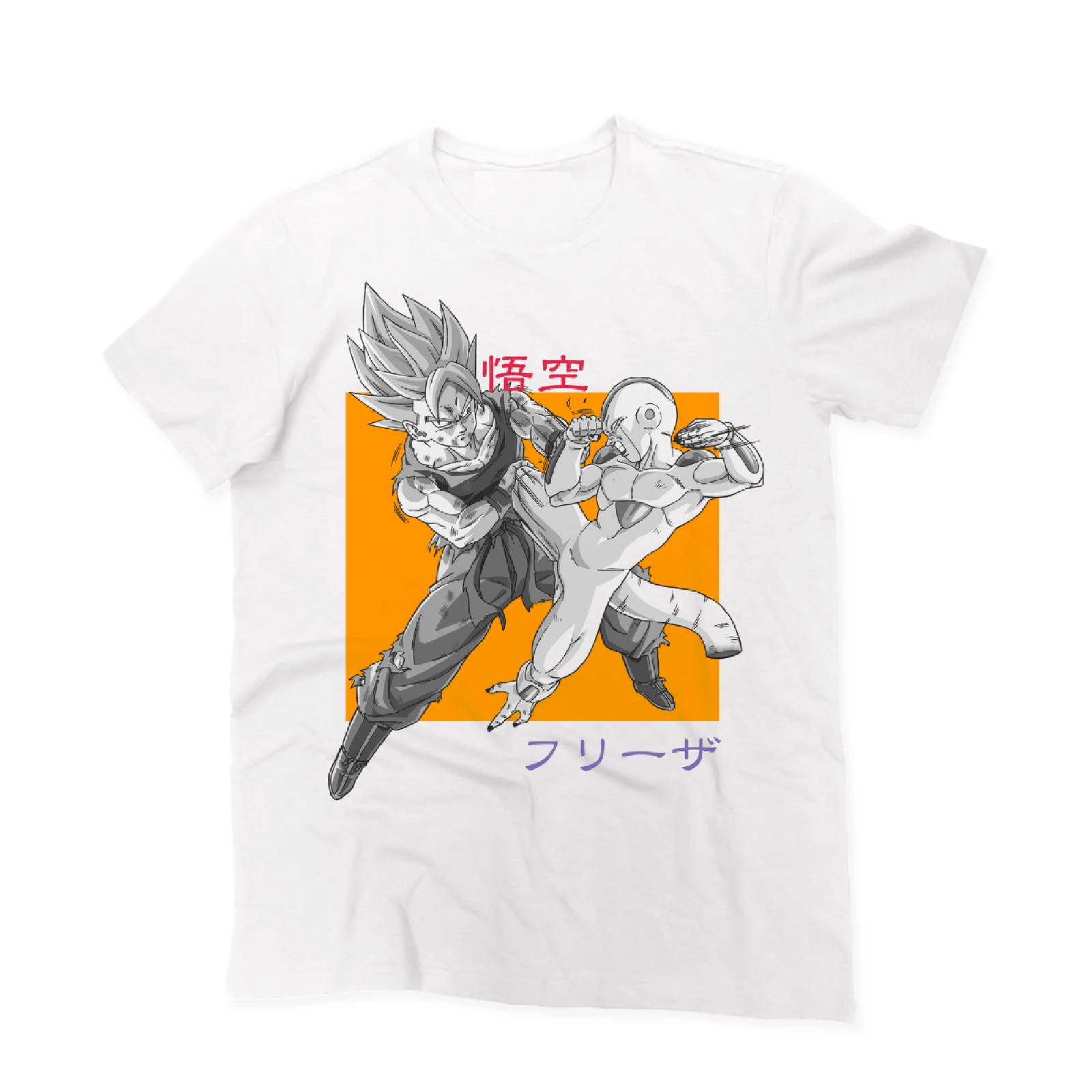 Playera para Ni o de Dragon Ball Z Goku vs Freezer Blanco Talla M