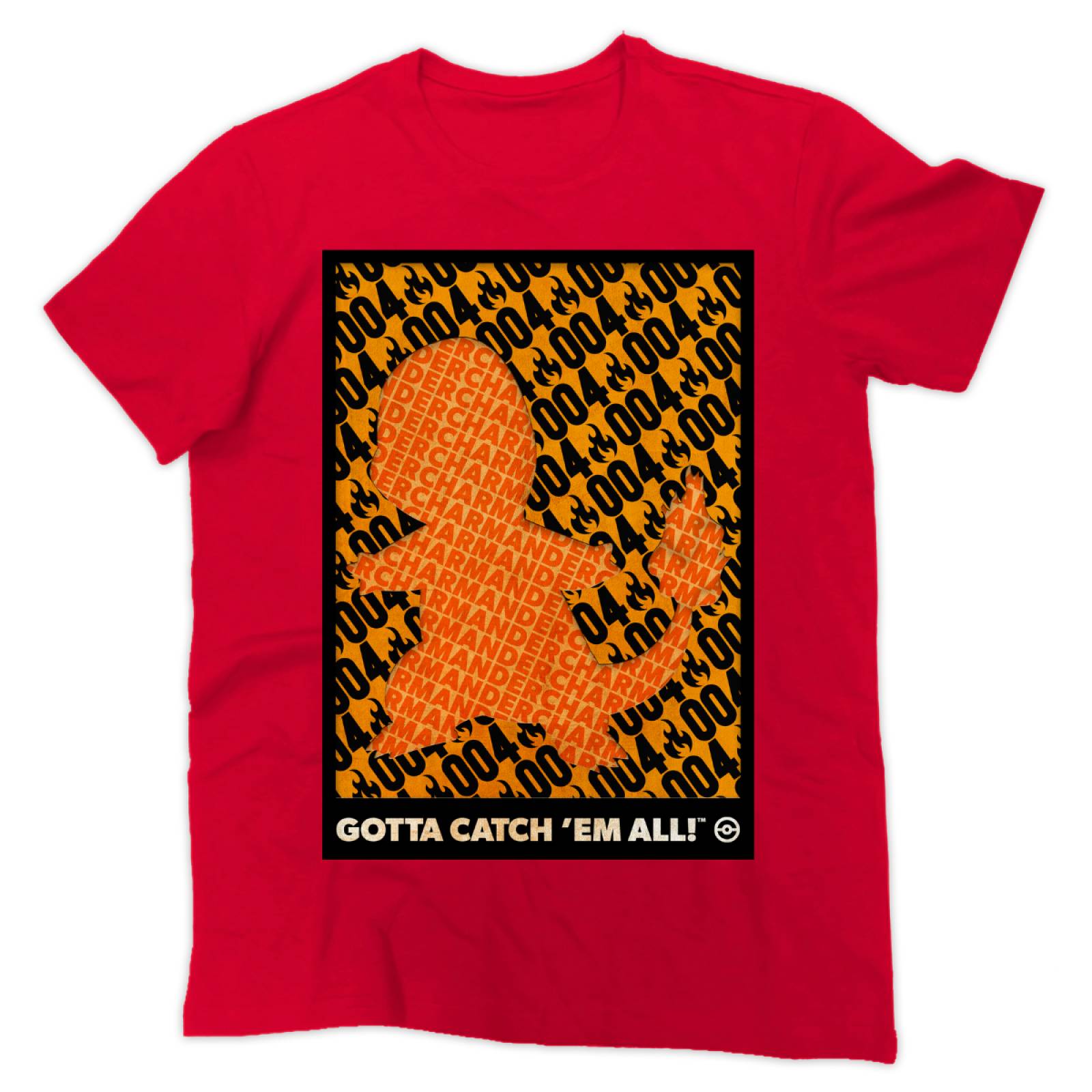 Playera para Hombre de Pokémon, Charmander, True Red, Talla EG