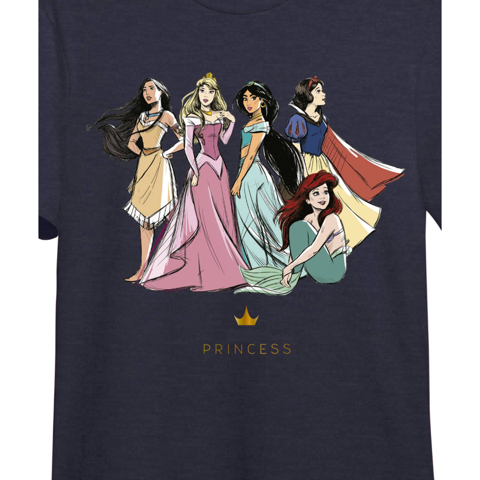 Playera para Niña de Disney, Princesas, Peacot Blue, Talla M