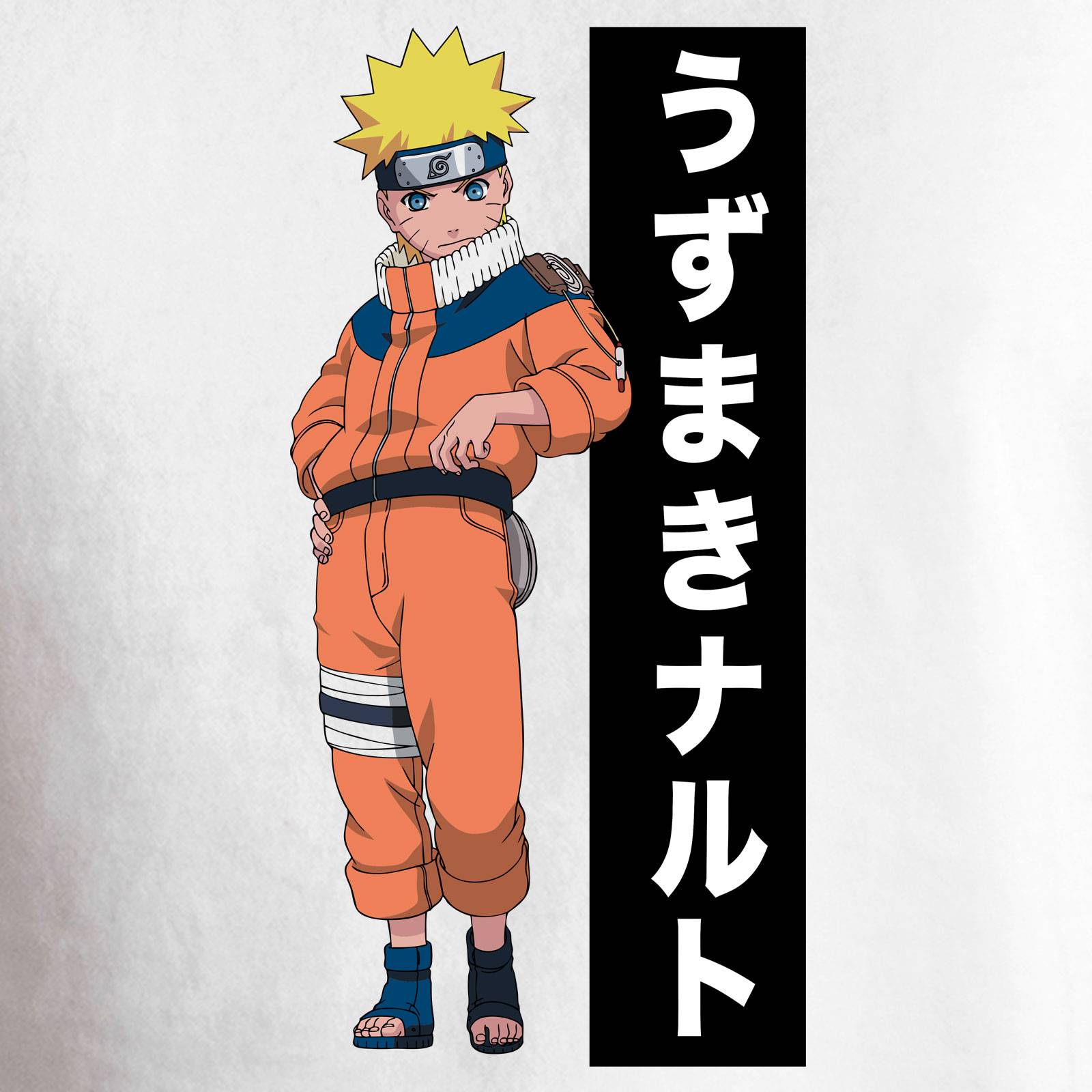 Playera para Hombre de Naruto, Blanco, Talla EG