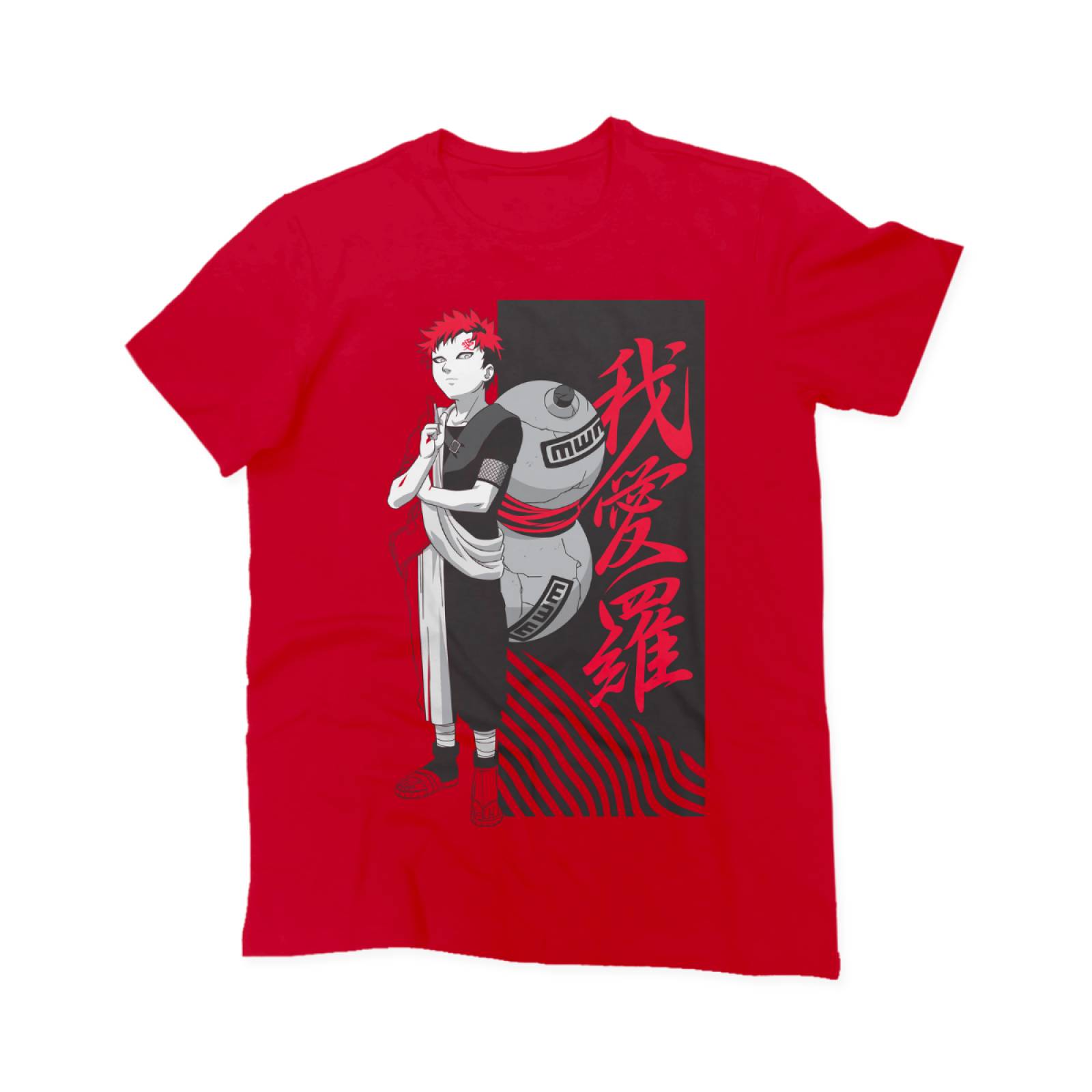 Playera para Niño de Naruto, Gaara, Rojo, Talla M