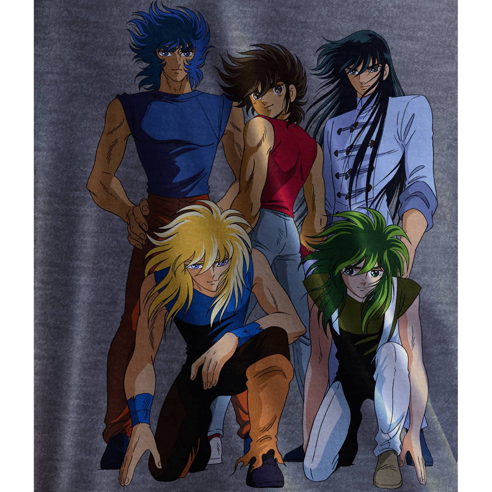 Playera para Hombre de Caballeros del Zodiaco, Saint Seiya, Gris, Talla M