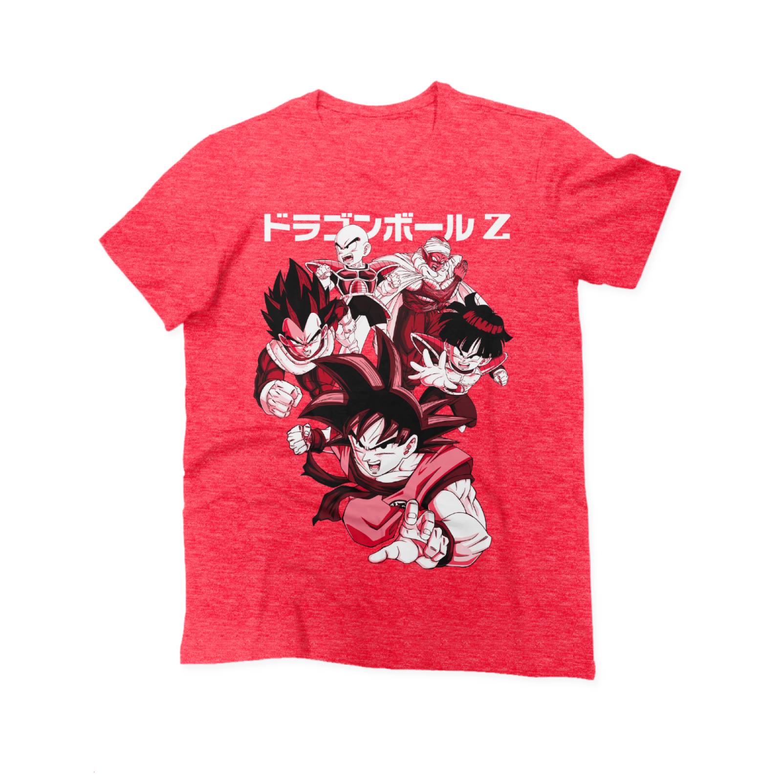 Playera para Hombre de Dragon Ball Z, Team Goku, Heather Red Coke, Talla M