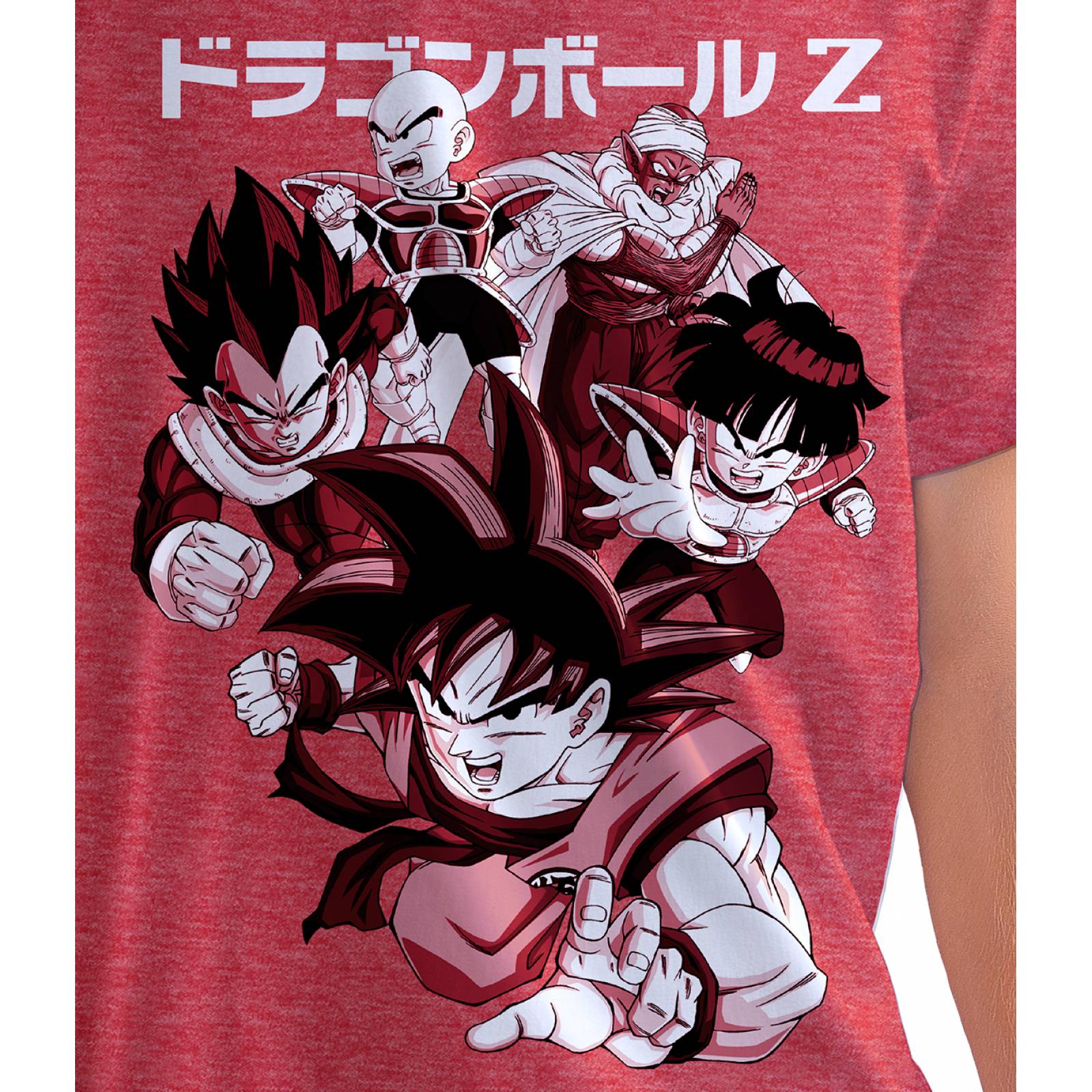 Playera para Hombre de Dragon Ball Z Team Goku Heather Red Coke