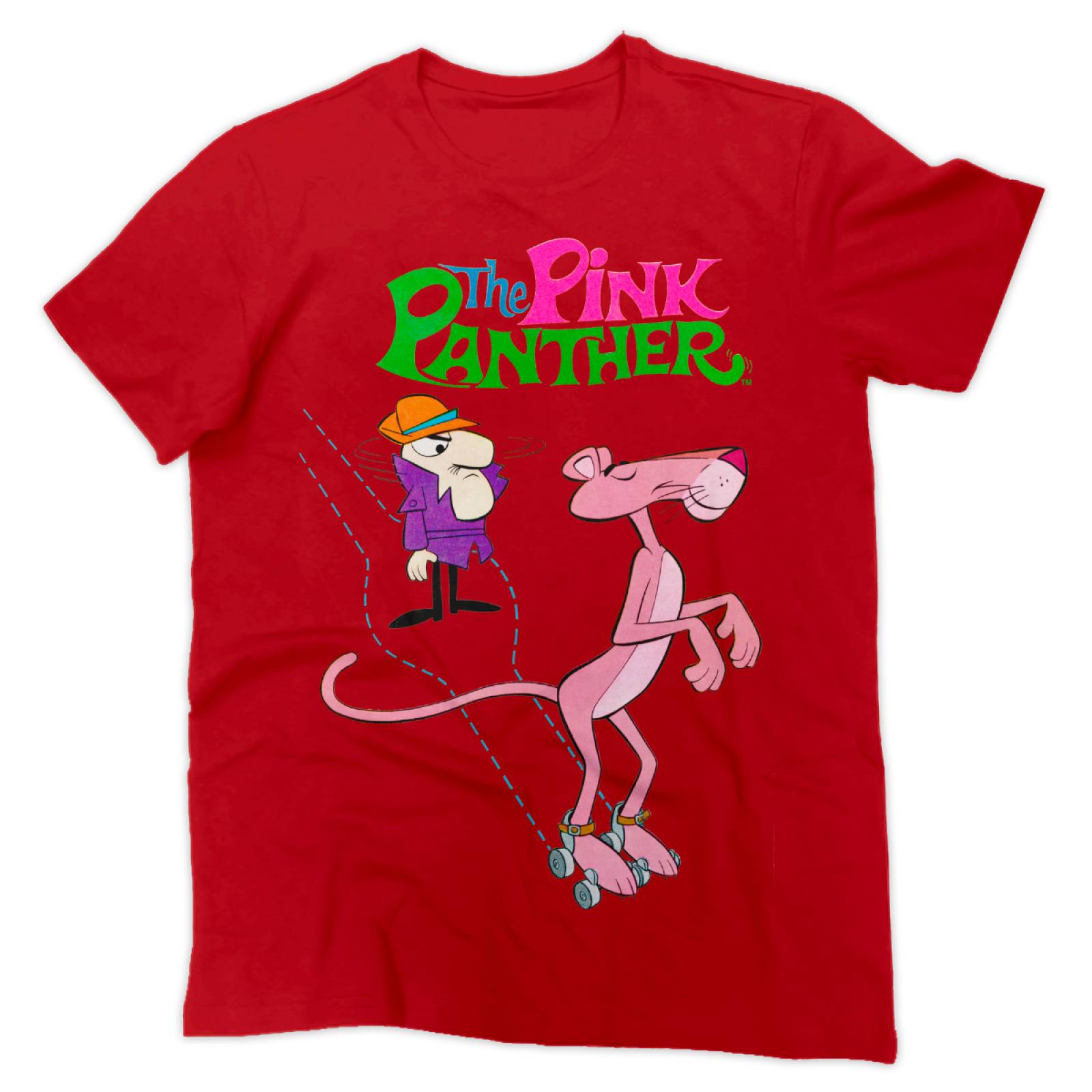 Playera para Hombre de Pantera Rosa, Rojo, Talla EG