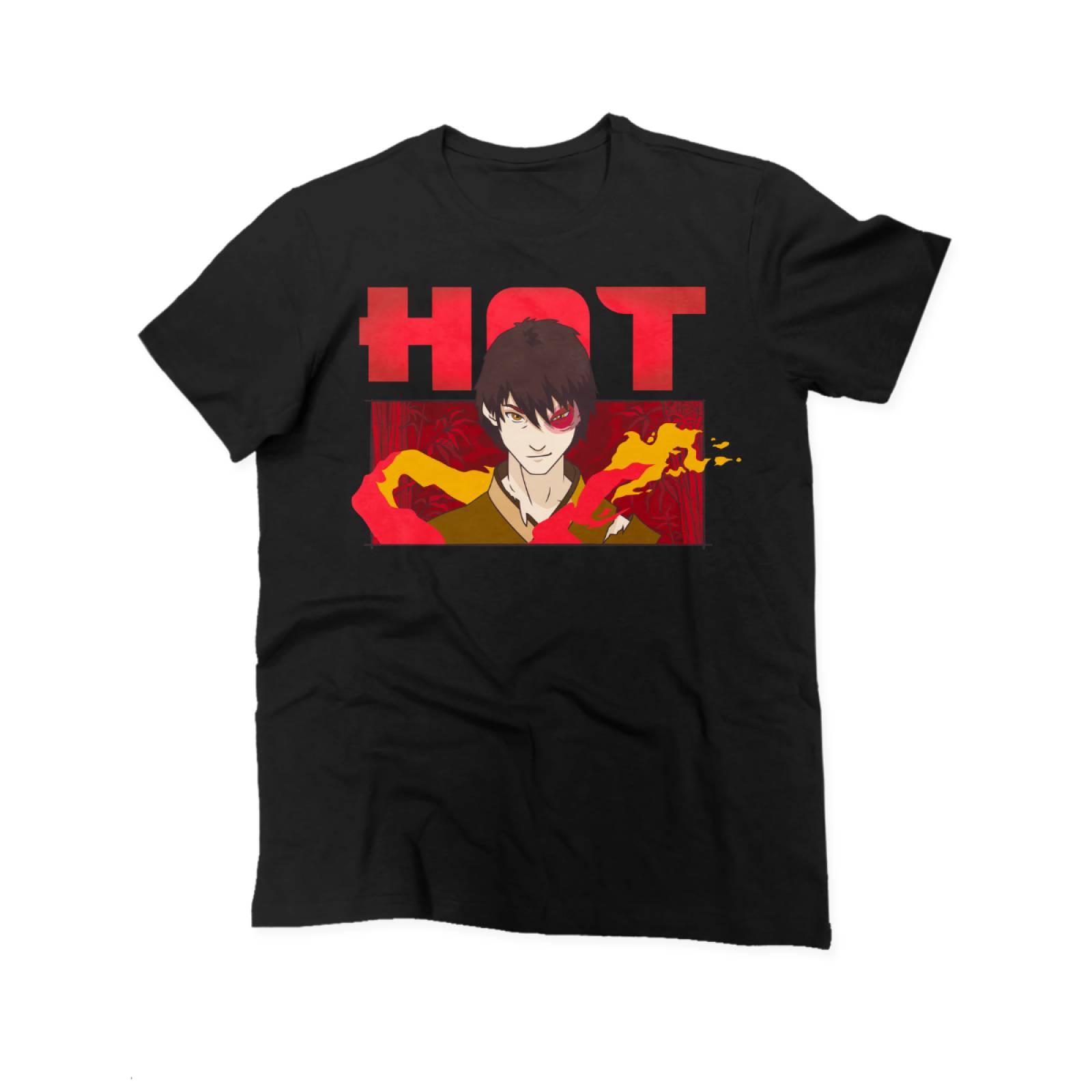 Playera para Hombre de Avatar, Príncipe Zuko, Negro, Talla EG