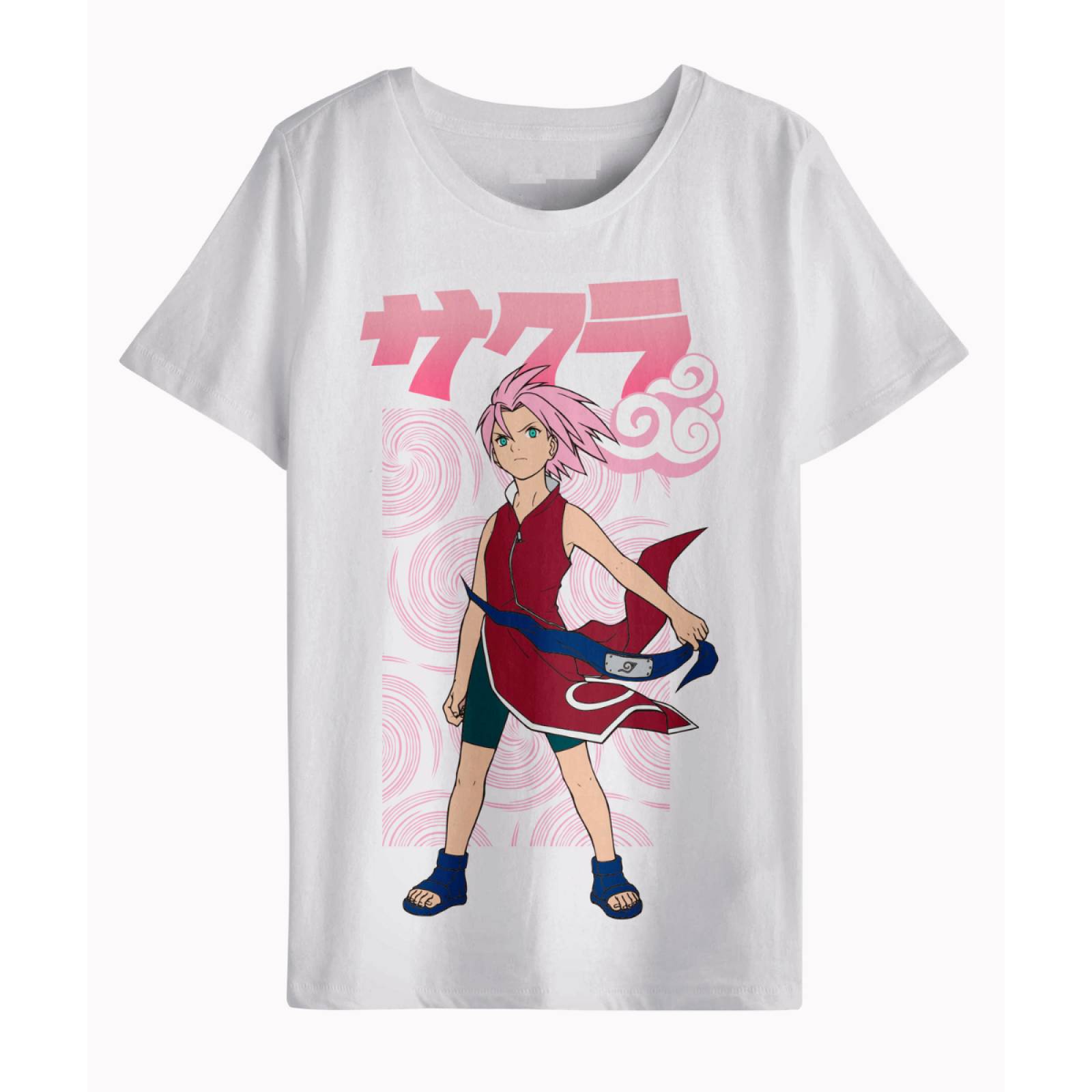 Playera para Mujer de Naruto, Sakura, Blanco, Talla M