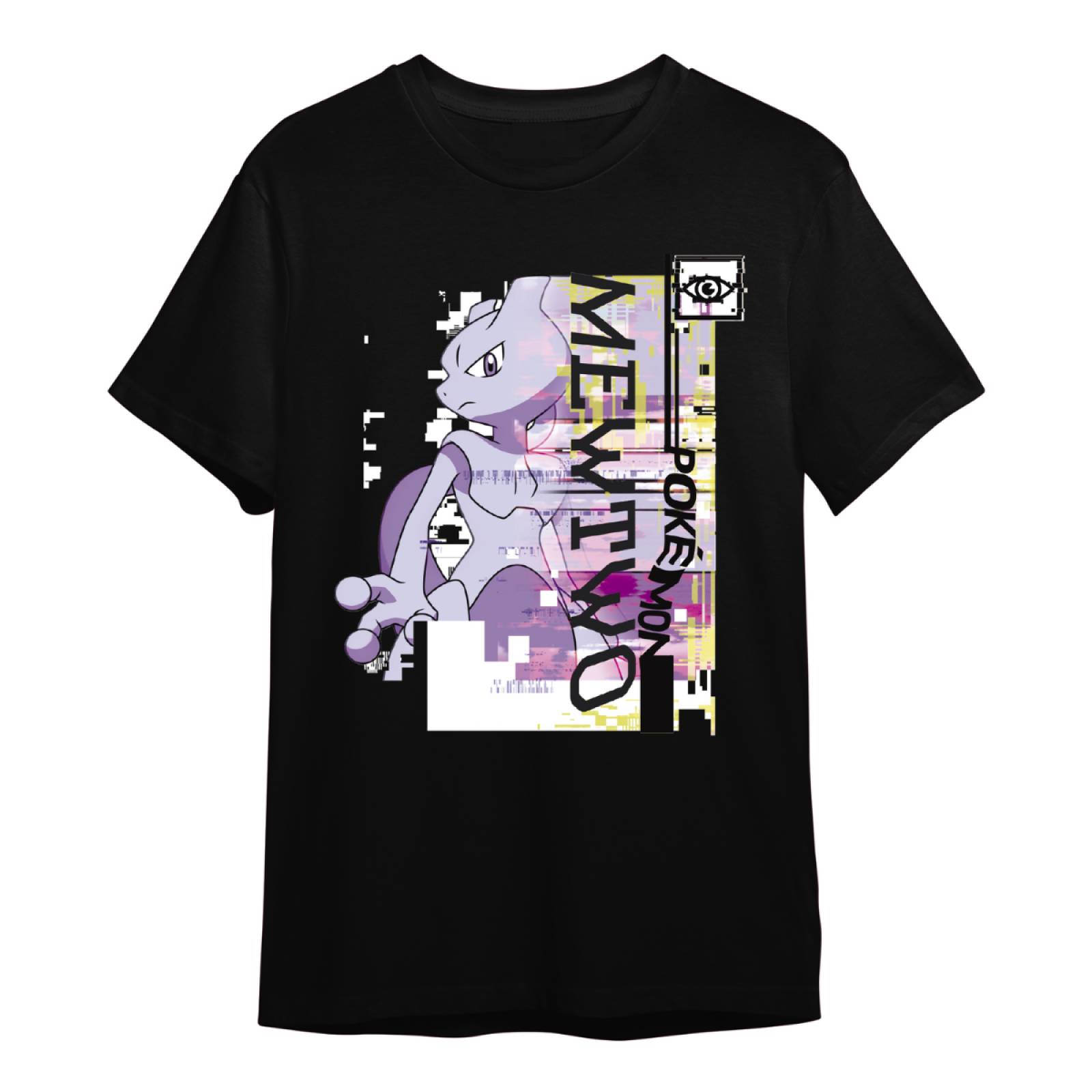 Playera para Niña de Pokémon, Mewtwo, Negro, Talla CH