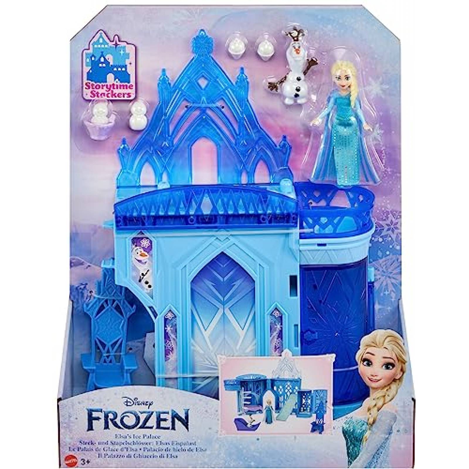 Disney Frozen Set de Juego Castillo de Hielo de Elsa Apilable para niñas de 3 años en adelante Azul