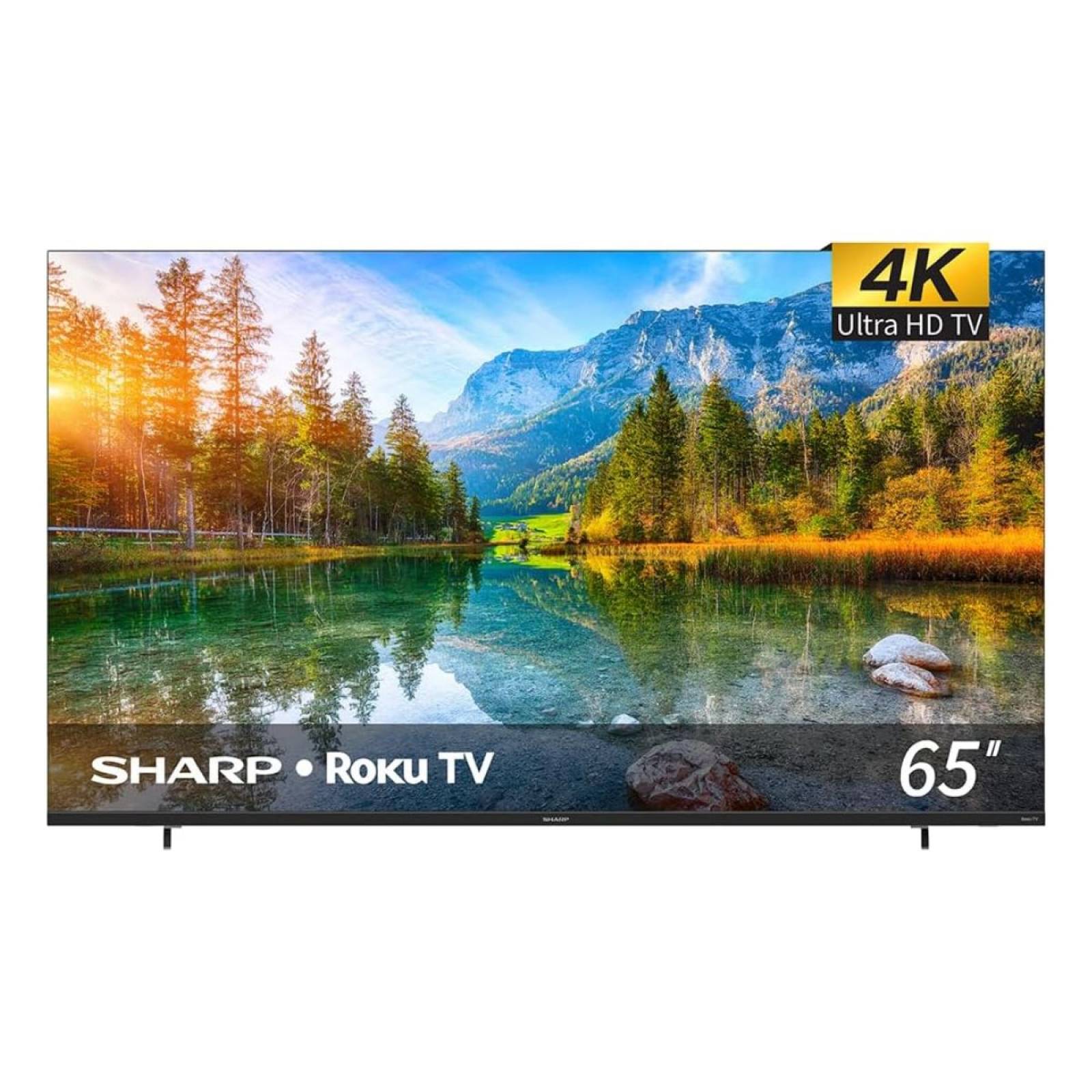 Pantalla 65 Pulgadas Sharp Aquos Frameless Roku TV 4k UHD 4tc65dl7ur