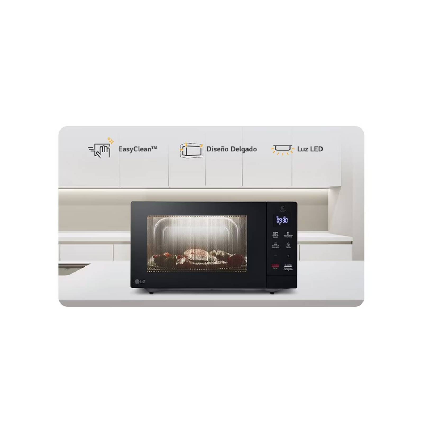 Horno de Microondas LG NeoChef™ Slim Smart Inverter con Grill capacidad 1.1  pies³ - Negro - MH7032JAS