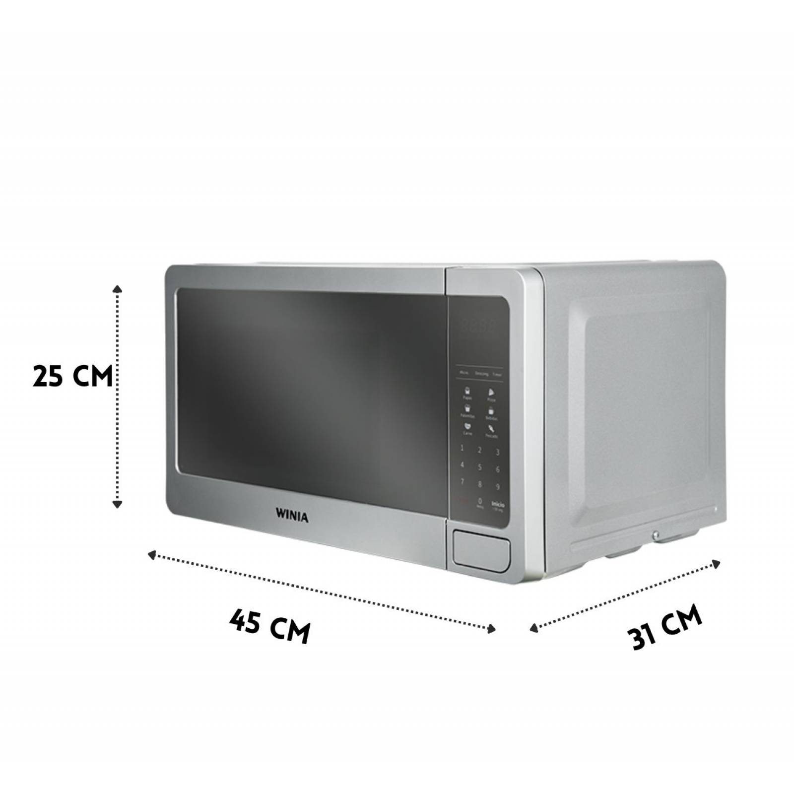 Horno de microondas Winia mod. KOS-63MSS 0.7p3 plata PT