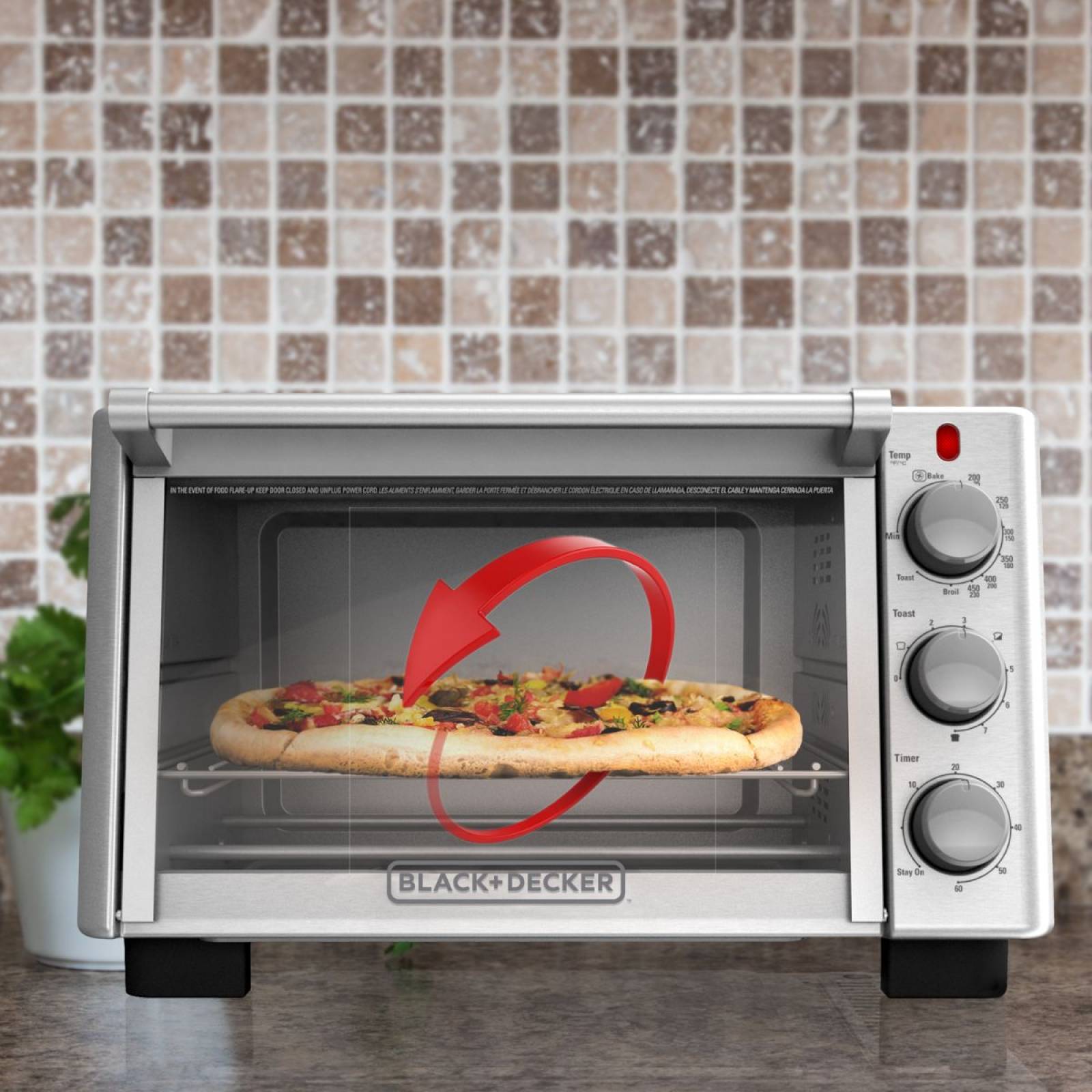 Horno tostador Black+Decker gris TO2050S-MX