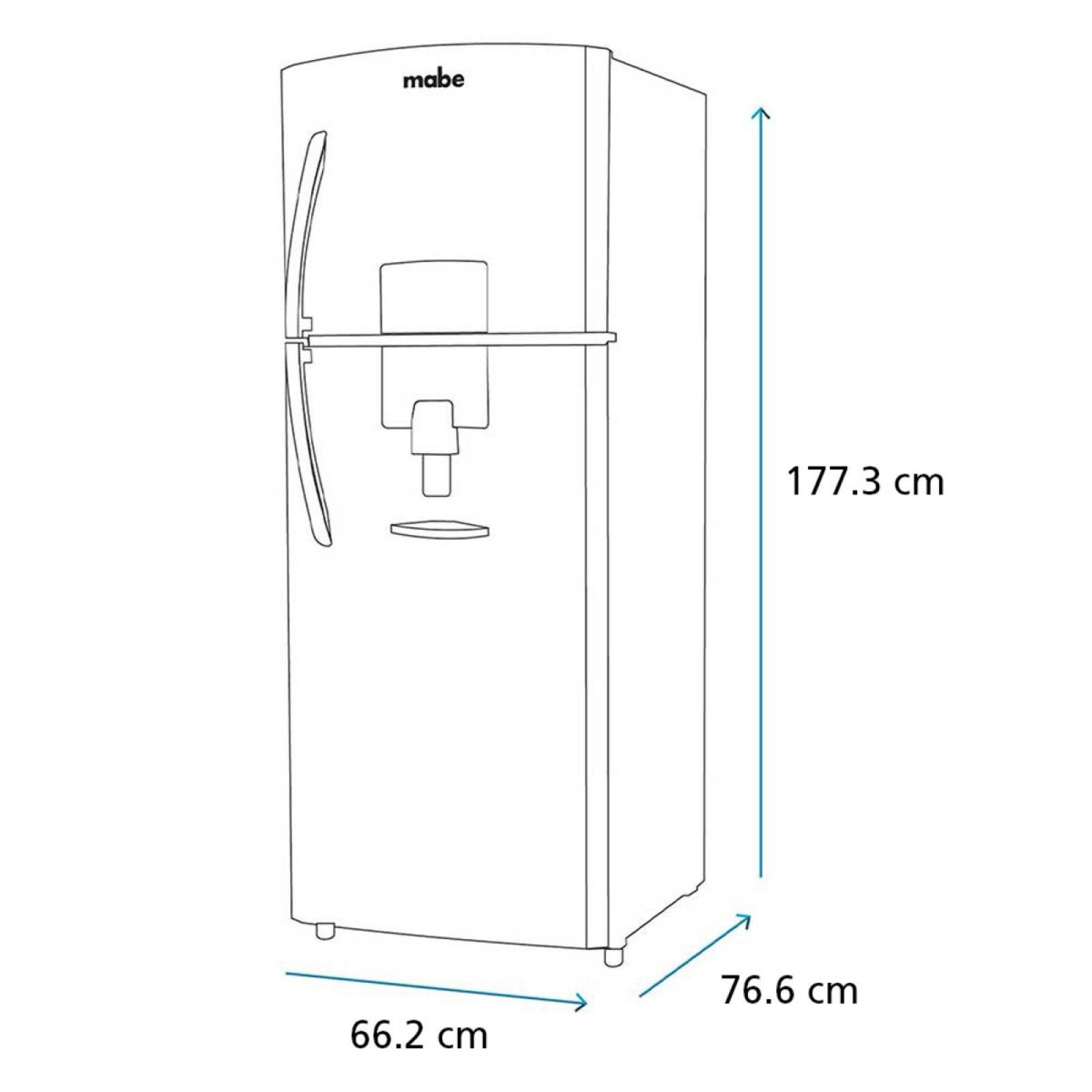 Refrigerador Mabe 14 pies cúbicos gris RME360FDMRE0 