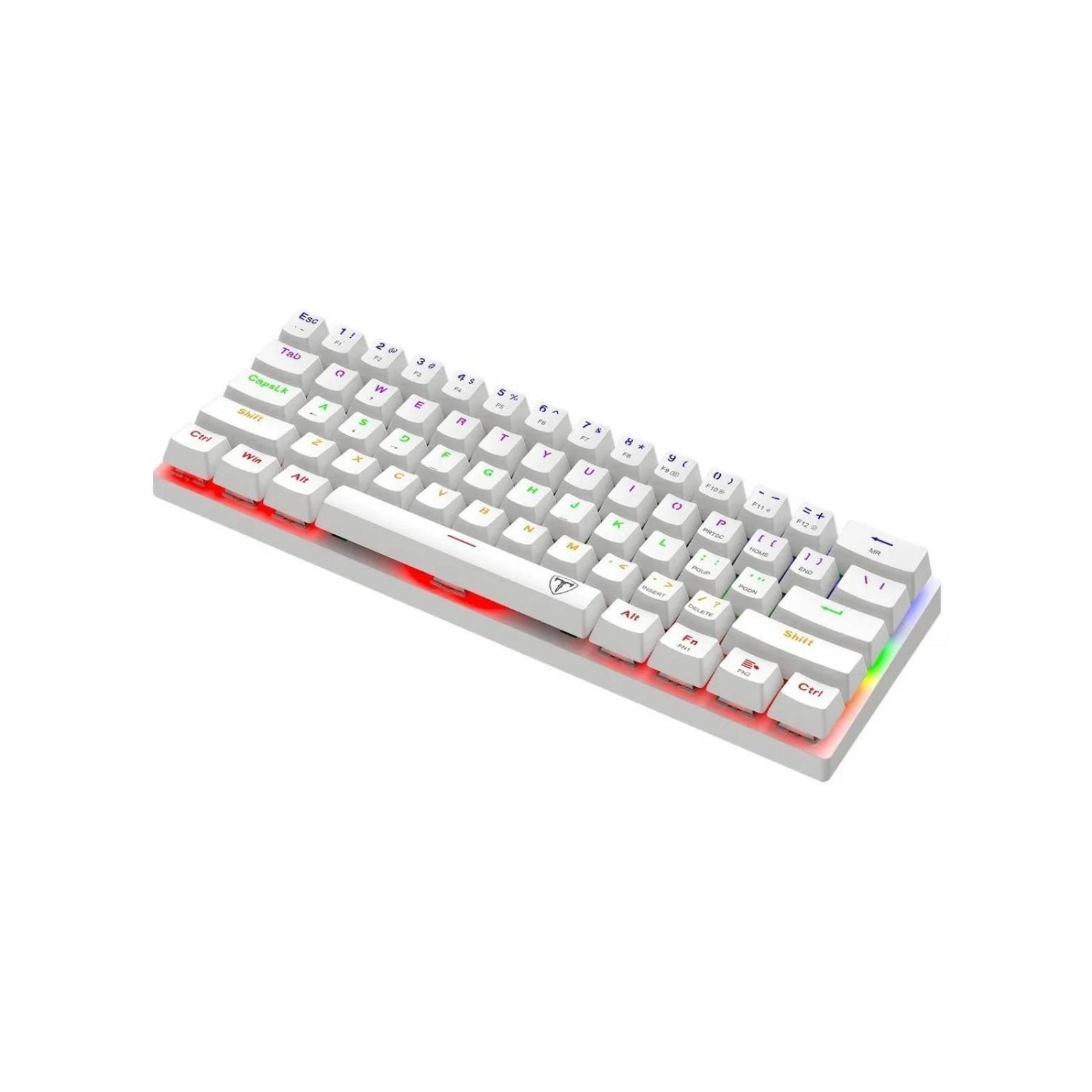 Teclado Gamer T-DAGGER Arena Blanco T-TGK321W Switch Brown Rainbow 
