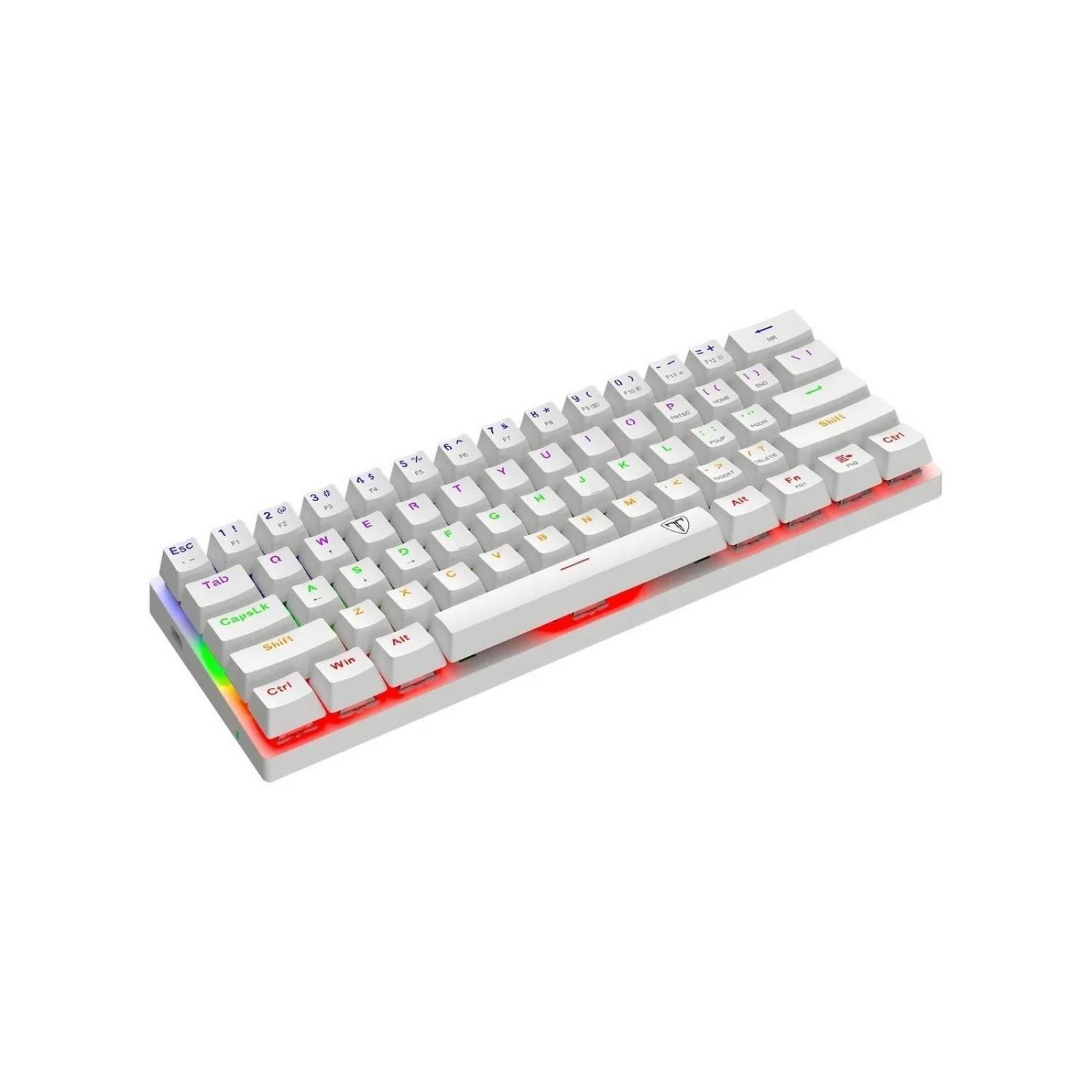 Teclado Gamer T-DAGGER Arena Blanco T-TGK321W Switch Brown Rainbow 