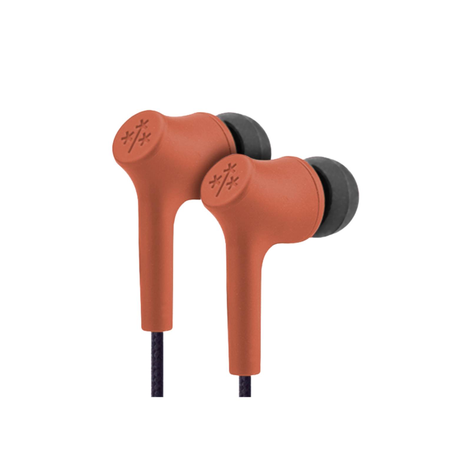 Audífonos Ecológicos In-ear Haya Sustentables By Hune 3.5mm Naranja claro