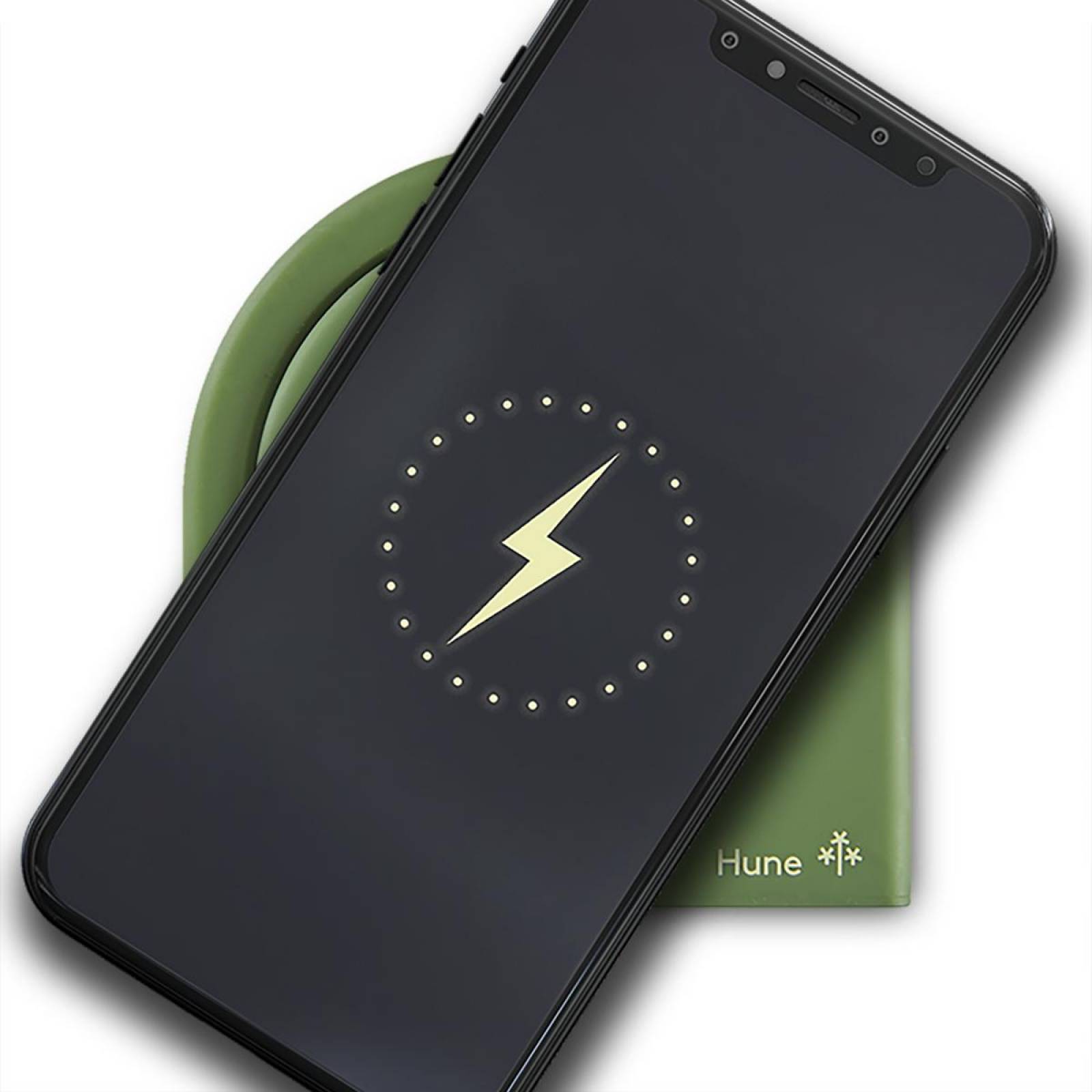 Cargador Hune Inalámbrico Ecológico Turbo 10W Iphone Samsung Huawei Sustentable 