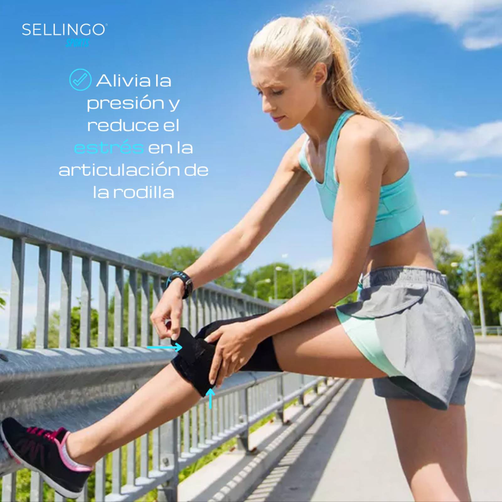 Rodillera Deportiva De Neopreno, Lesiones, Ortopedica Azul