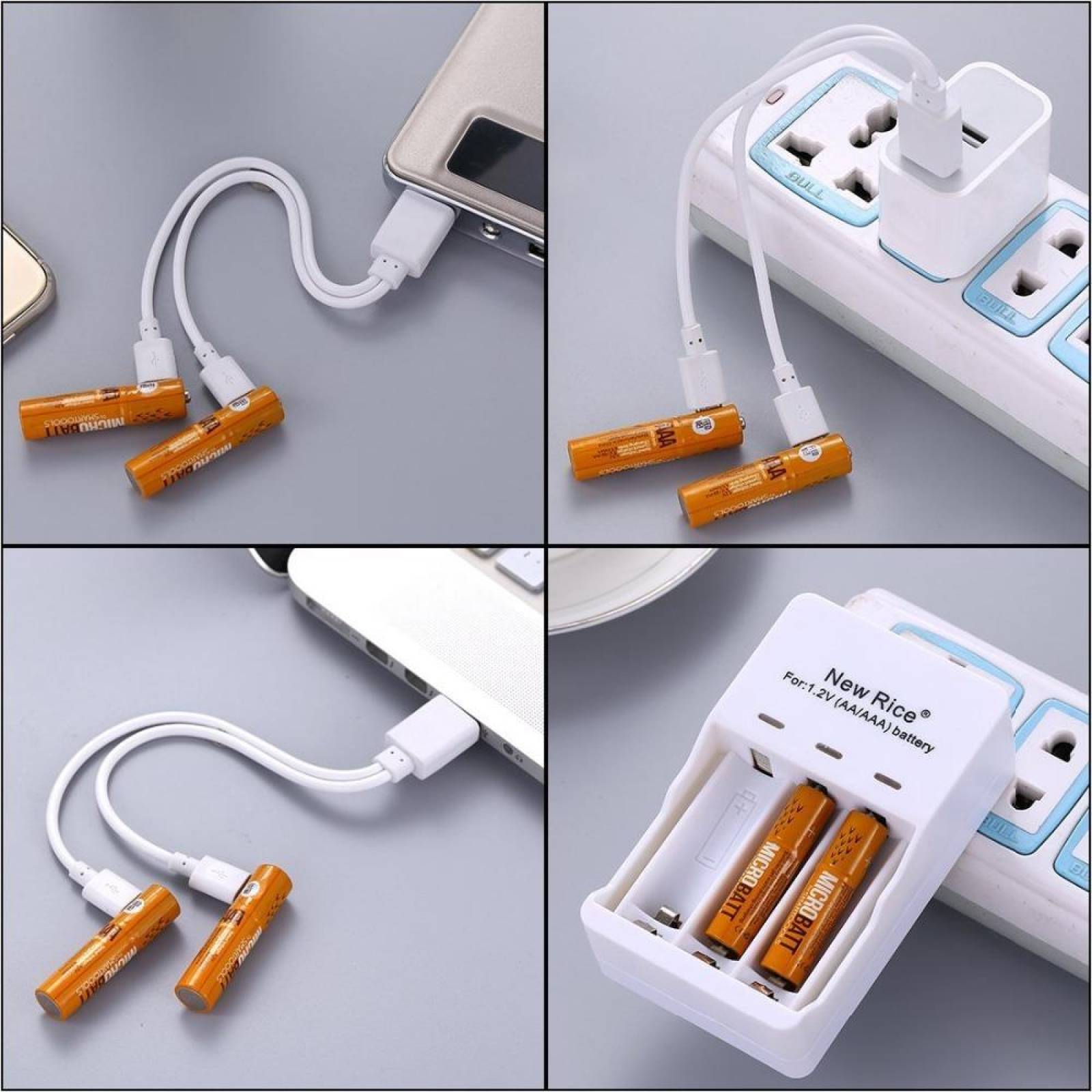 Pilas Recargables AAA Smartoools 4Pack 4AAA Micro USB S017 