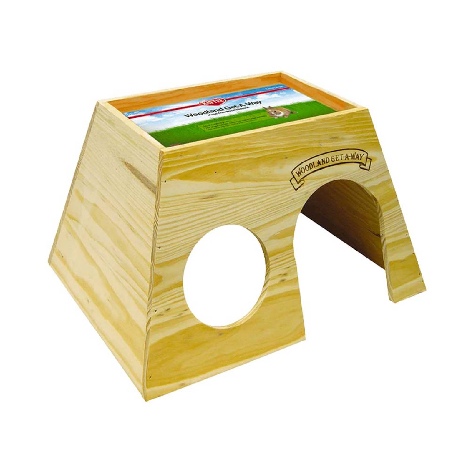 Casa Hamster Kaytee Refugio de Madera Chinchilla Cuyo Extra Grande