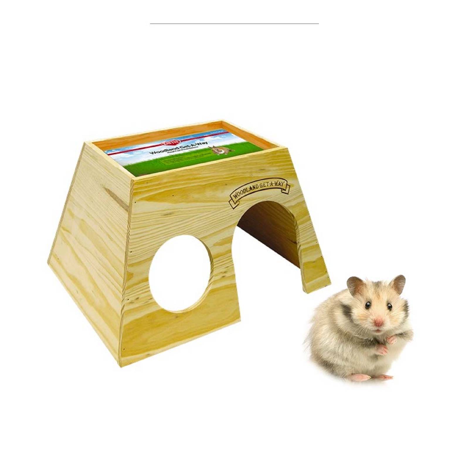 Casa Hamster Kaytee Refugio de Madera Chinchilla Cuyo Extra Grande