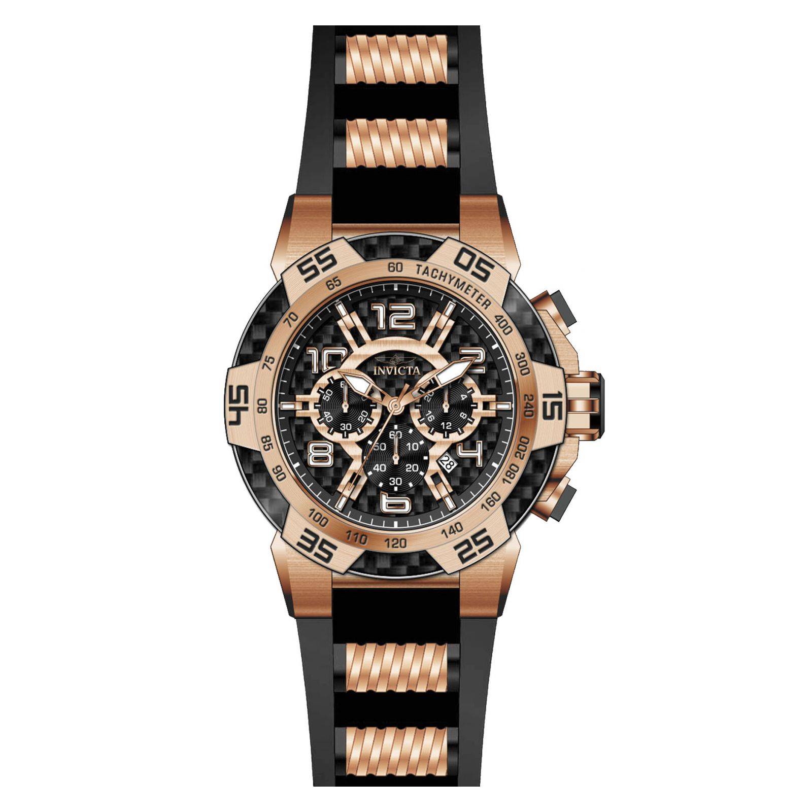 Reloj Invicta 24234 Oro rosa negro para Hombres