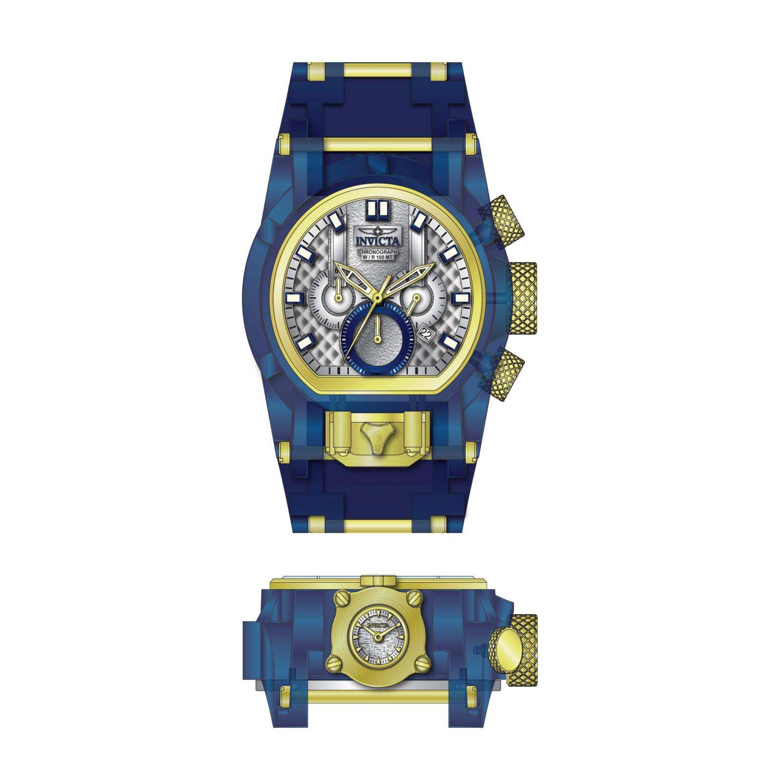 Reloj original INVICTA Reserve Hercules dorado para hombre