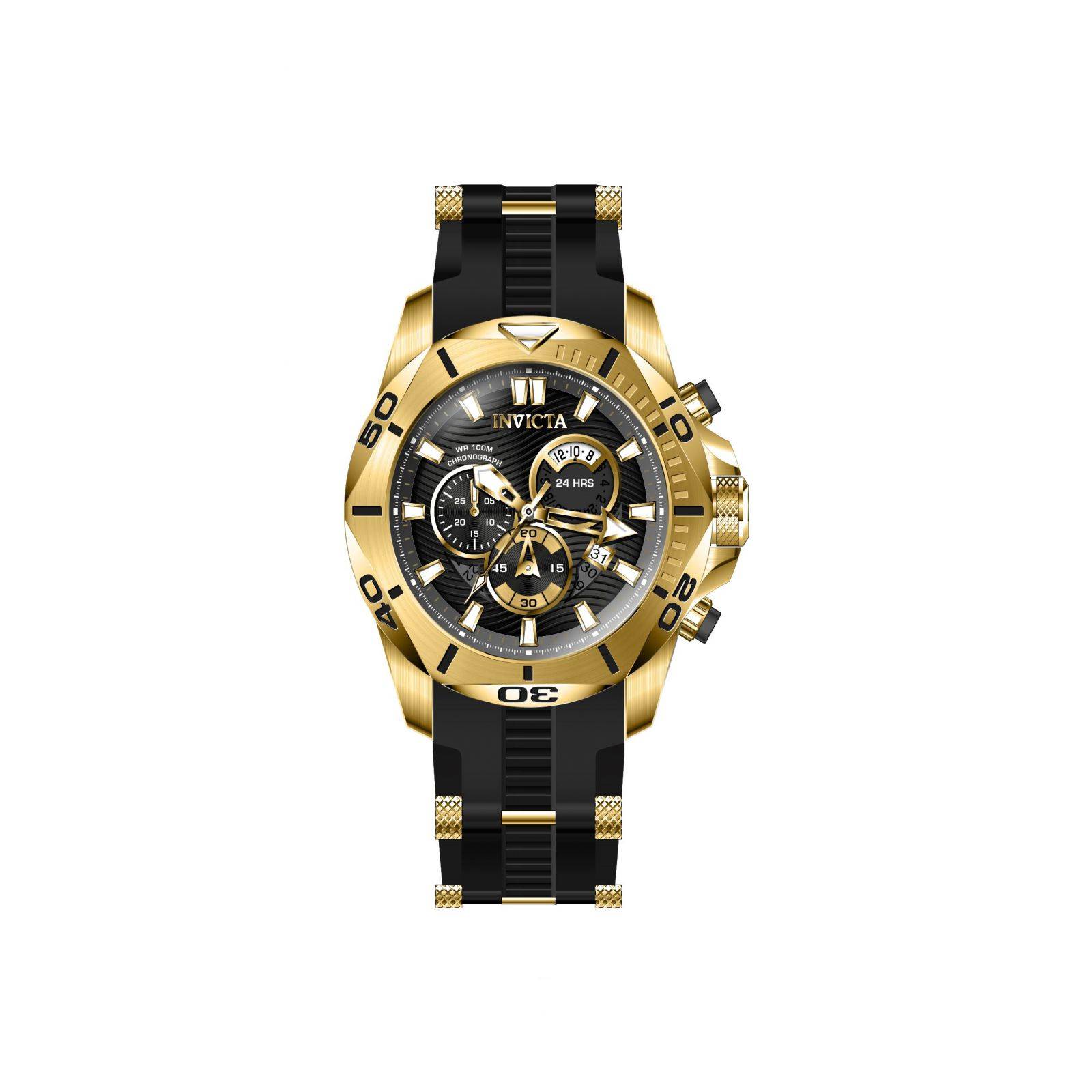 Reloj invicta discount dorado con negro