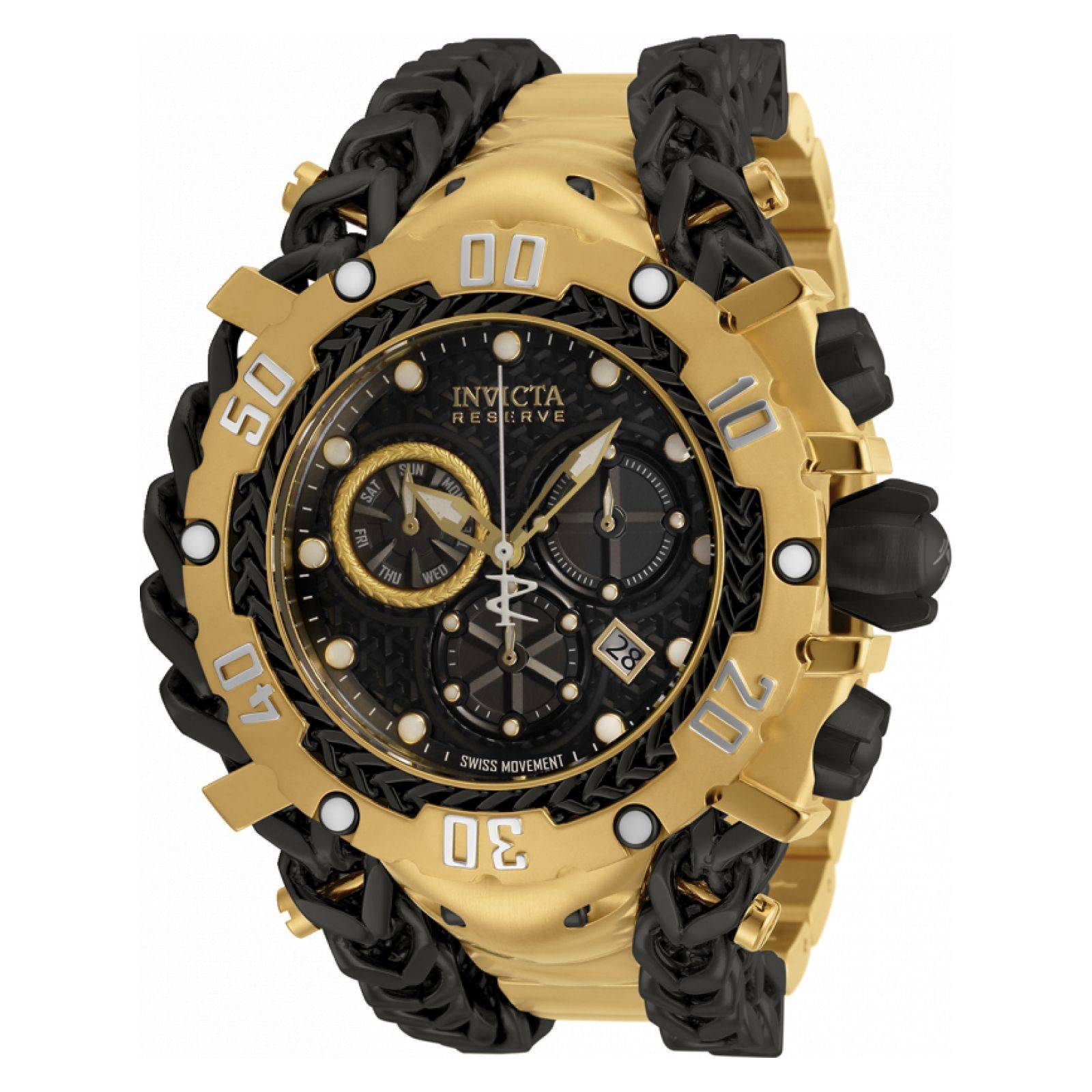 Reloj original INVICTA Reserve Hercules dorado para hombre