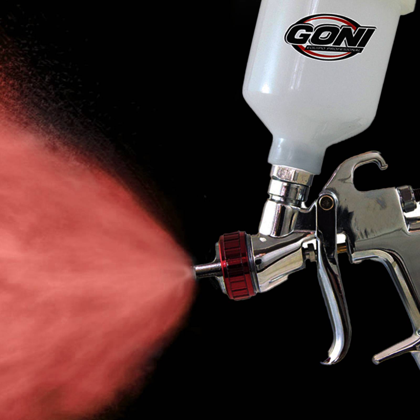 Pistola Pintar Gravedad Vaso 600Ml Alta Transfere Goni 33000