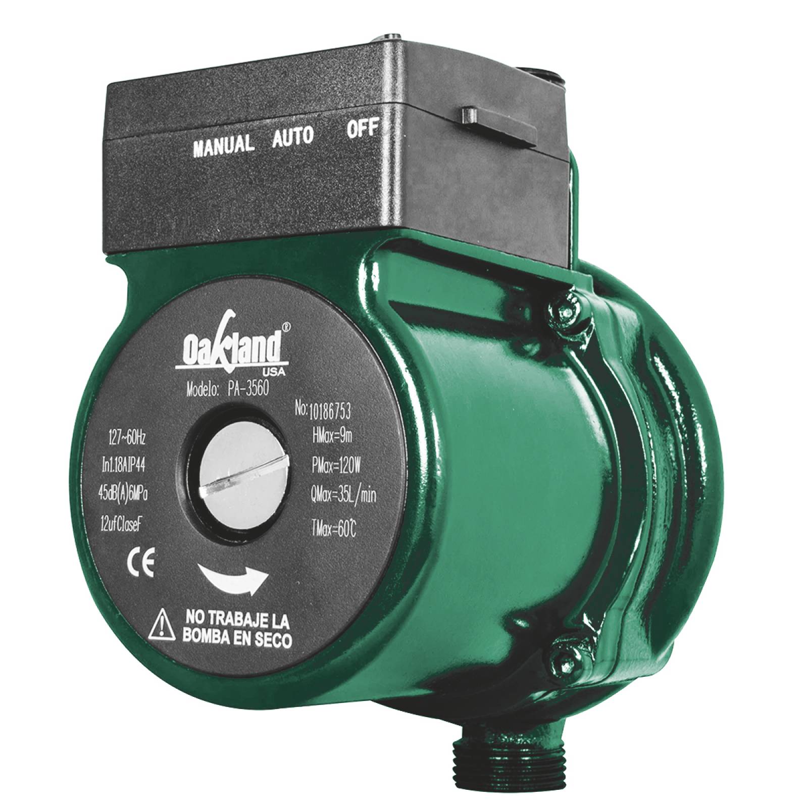 Bomba Presurizadora 3 4 35 Lpm 120W Presi Oakland Oakpa 3560