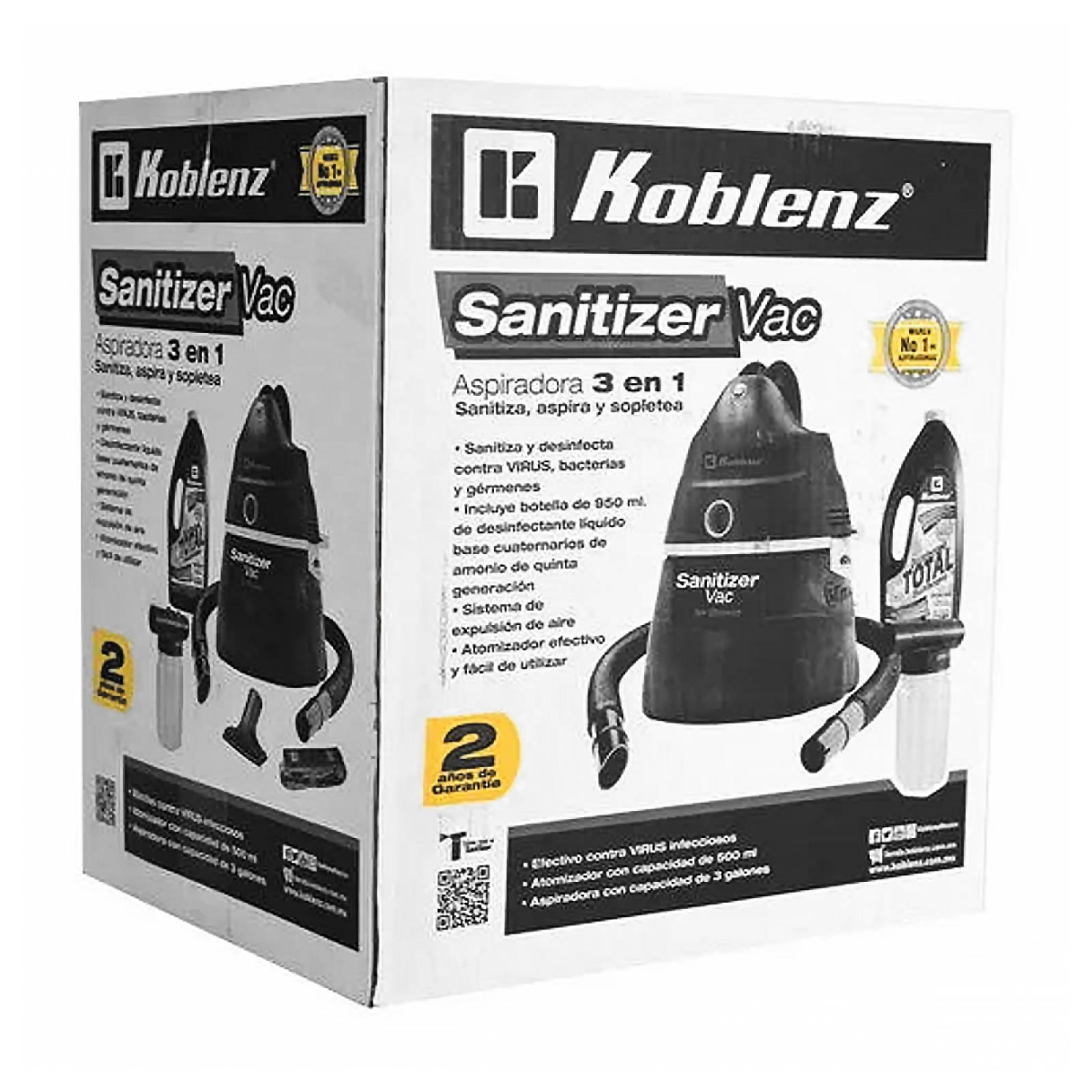 Aspiradora 1 3 4 Hp 3 Gal 3 1 Sanitiza A Koblenz Wd 390S K2G