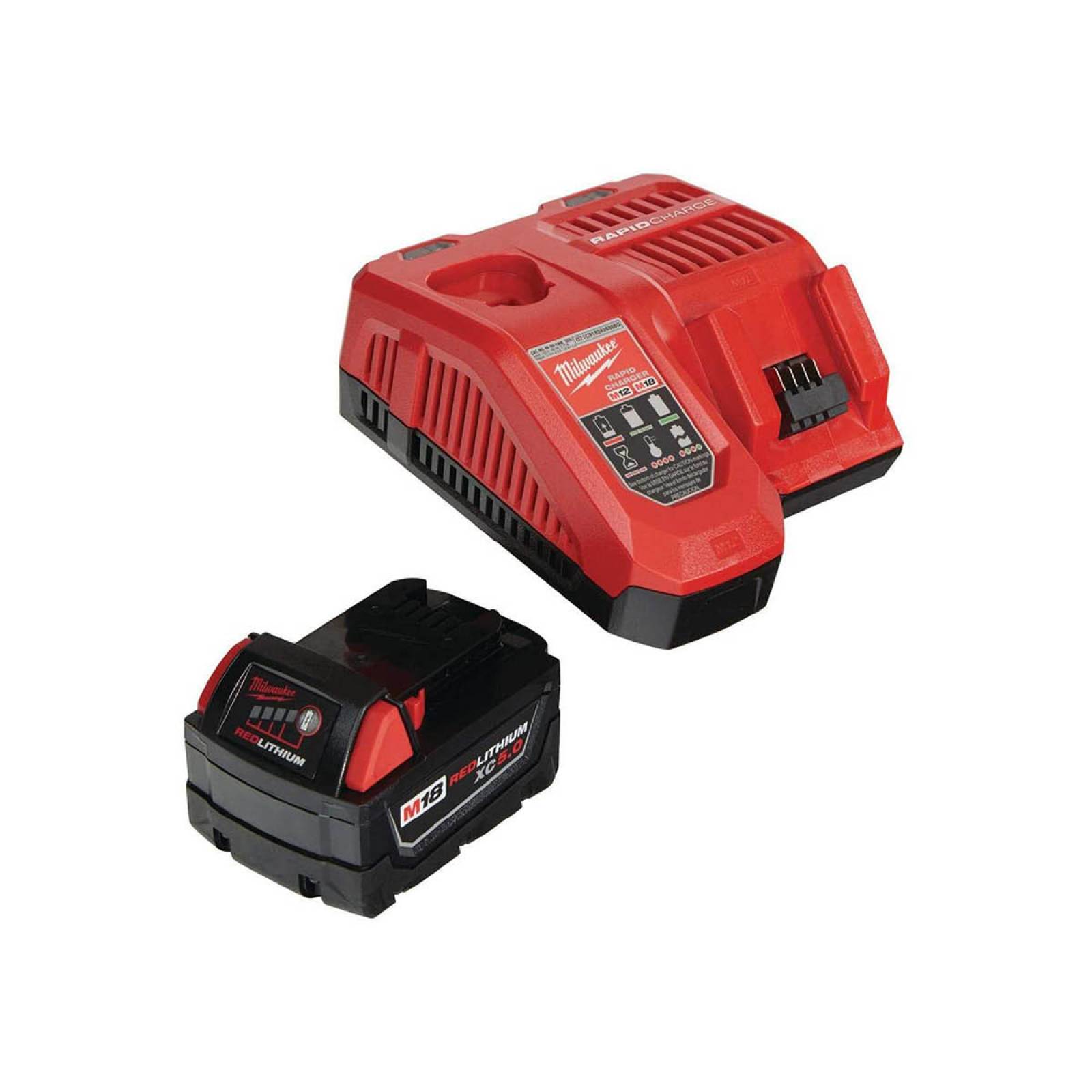 Bateria 18V 5 0A H M18 Redlithium Carga Milwaukee 48 59 1850