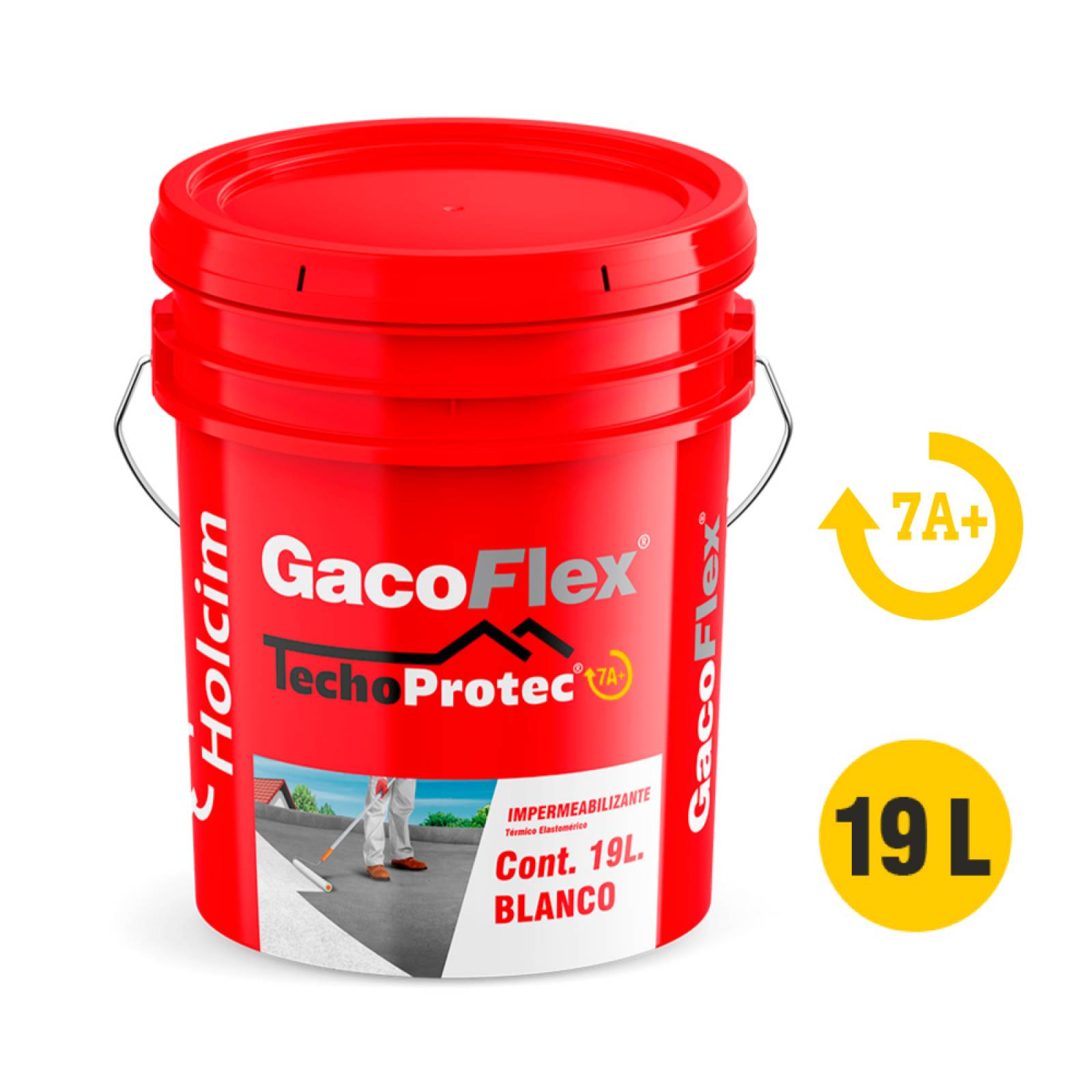 Impermeabilizante 7 años 19lt blanco gacoflex techo protect