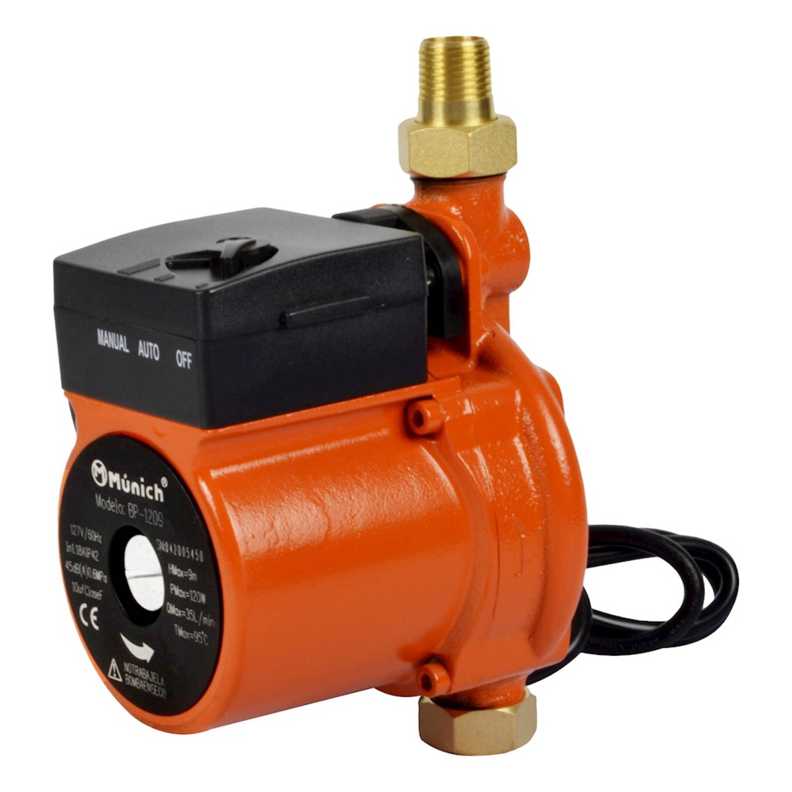 Bomba presurizadora 3/4"  35 lpm 120w presion bajo demanda