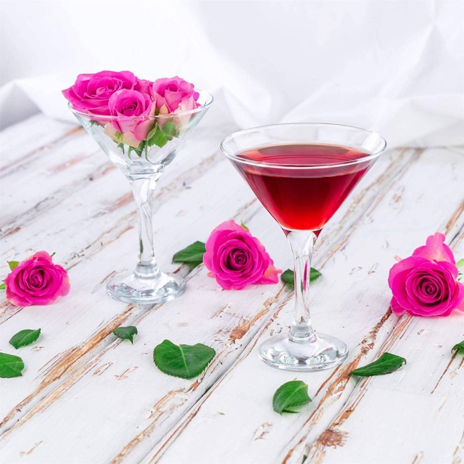 Martini  Juego De 6 Copas Mini De Vidrio  100 Ml