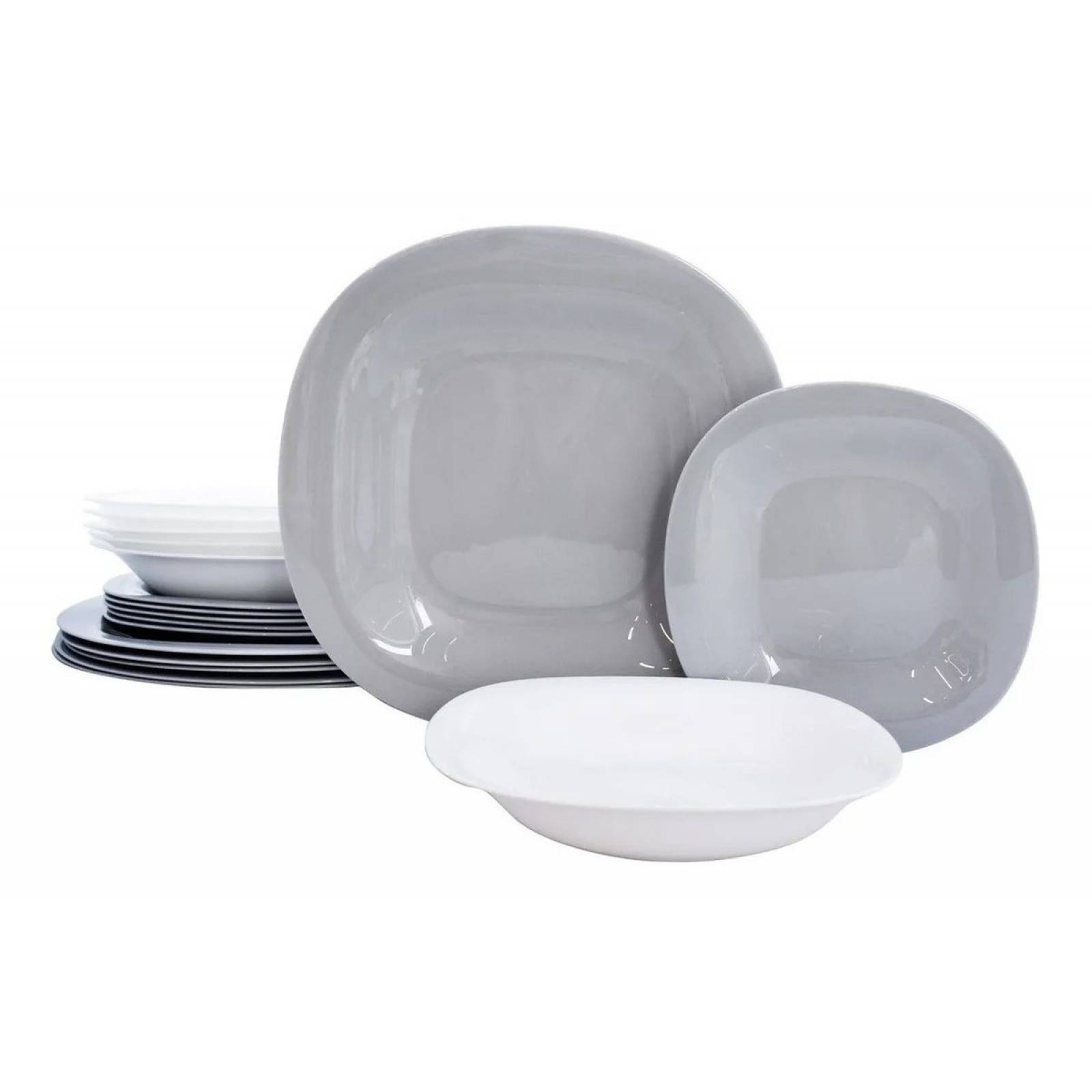 Vajilla Moderna Minimalista 18 Piezas De Opal Luminarc