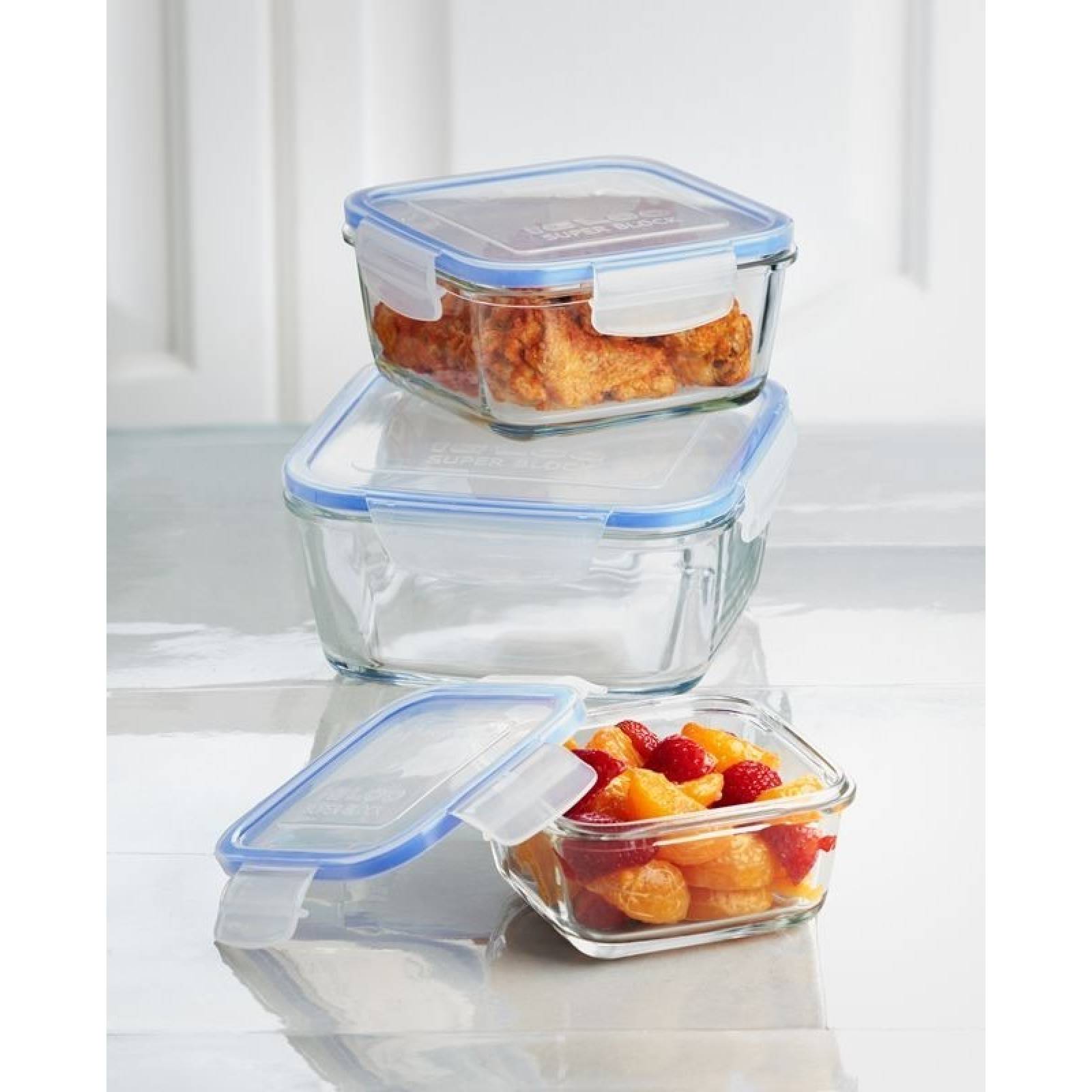 Superblock Q11 Contendor Hermético De Vidrio Cuadrado